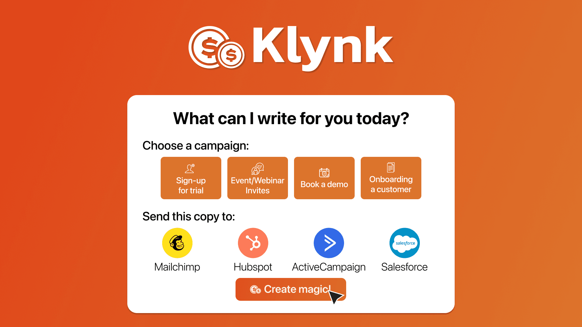 Klynk screenshot