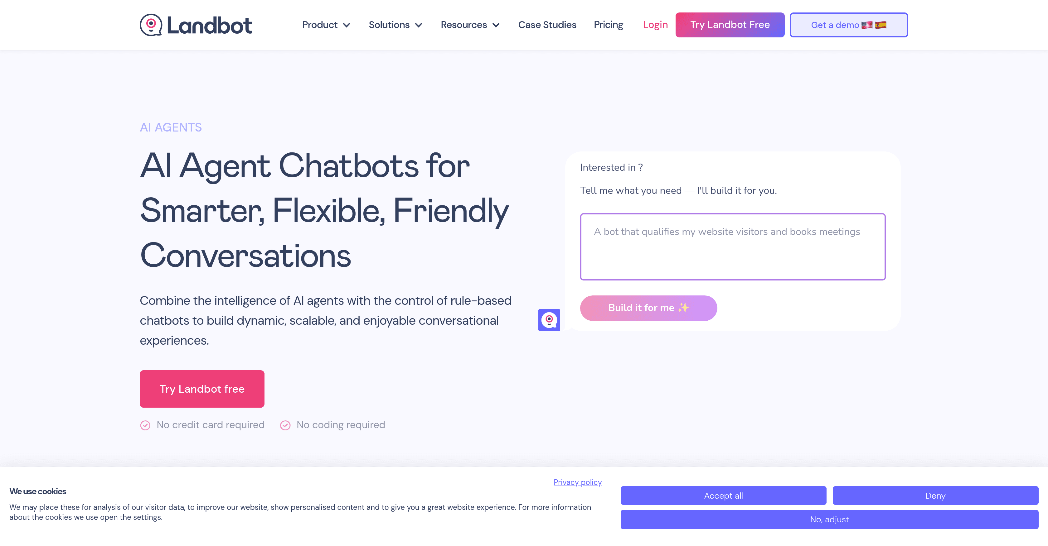 Landbot Chatbots screenshot