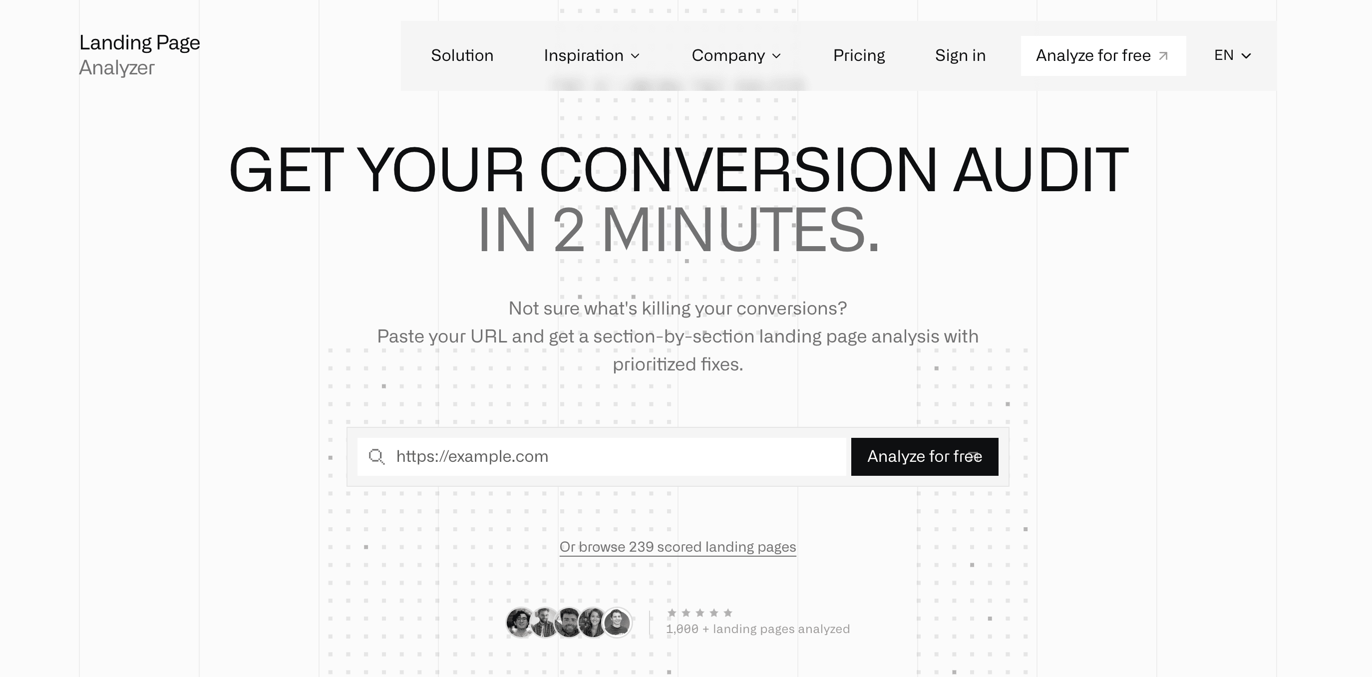 Landing Page Analyzer screenshot