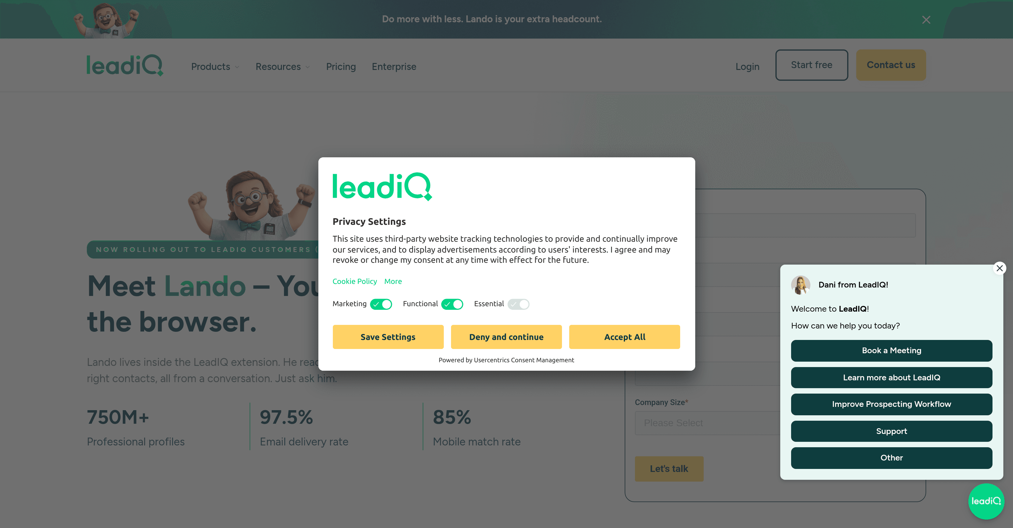 Lando by LeadIQ screenshot