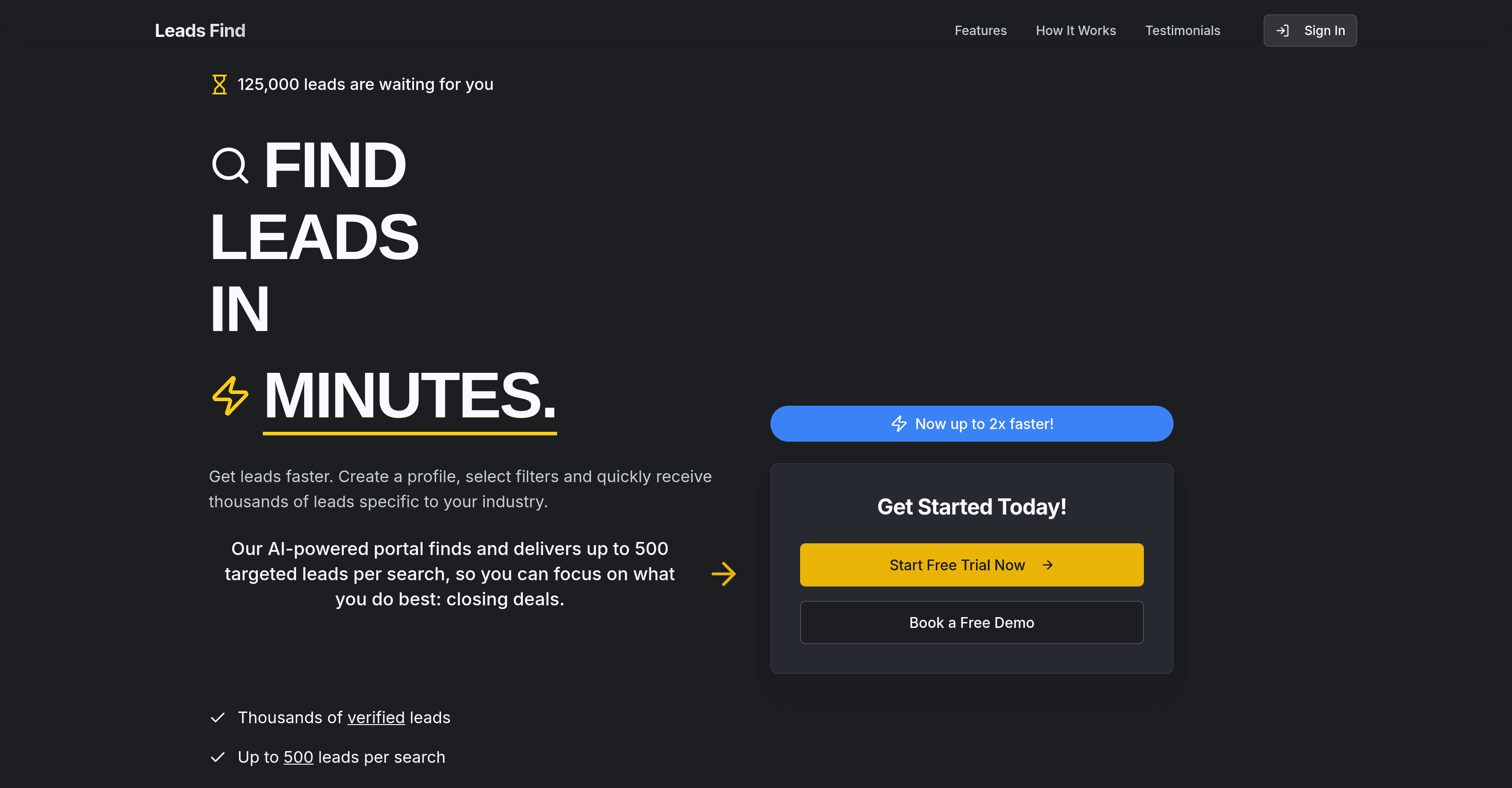 Leads Find screenshot