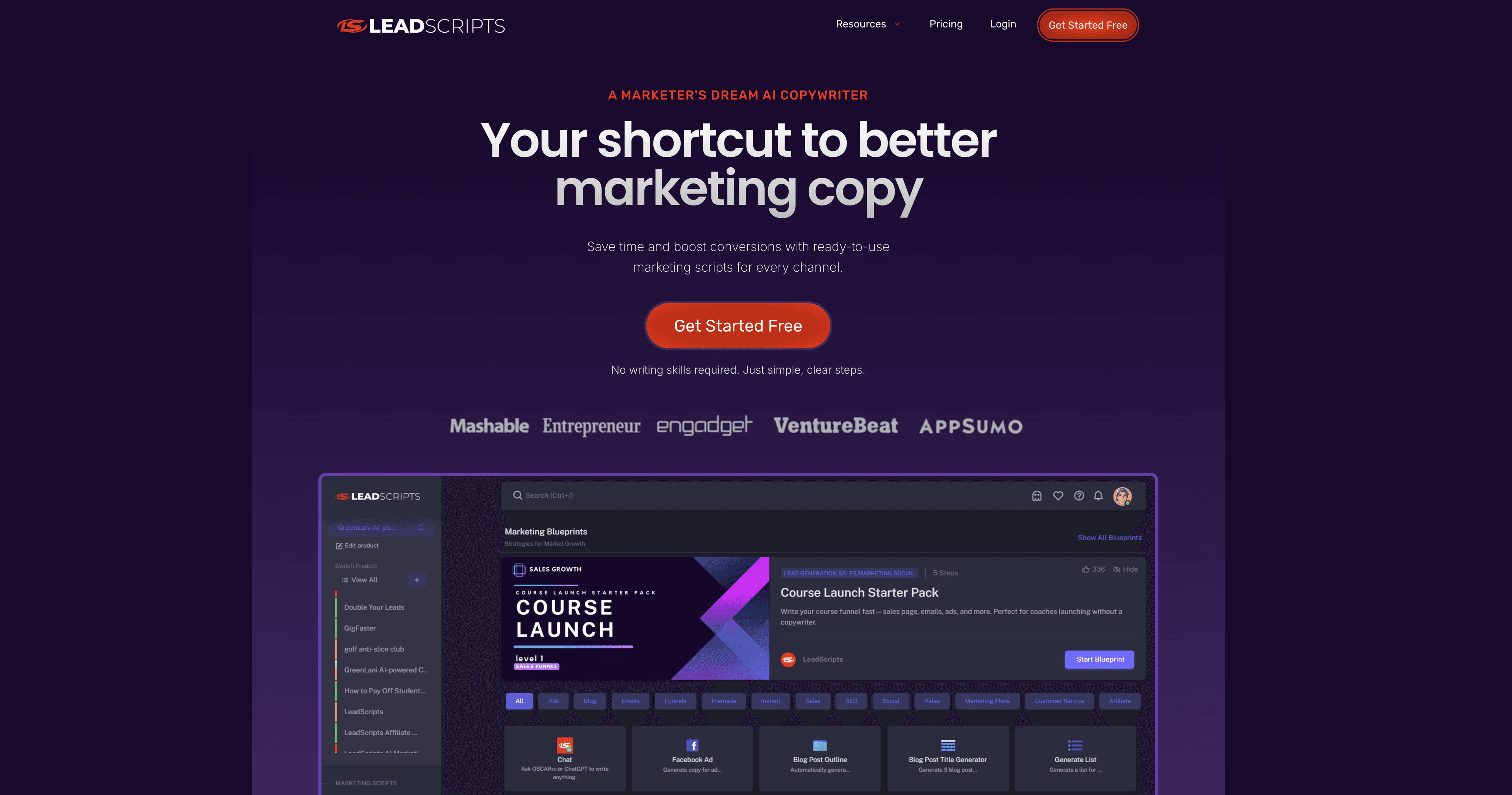 LeadScripts screenshot