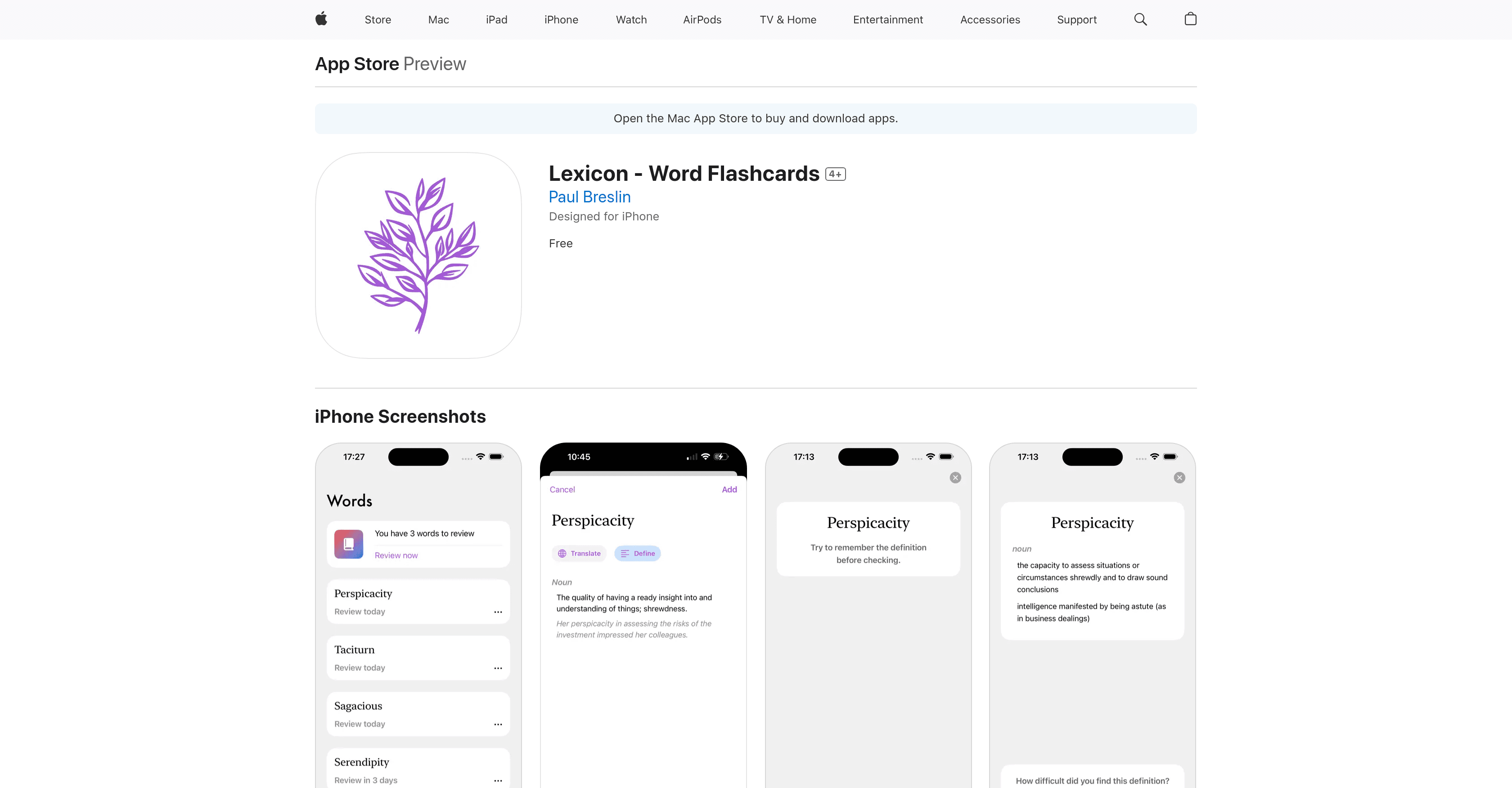 Lexicon - Word Flashcards screenshot