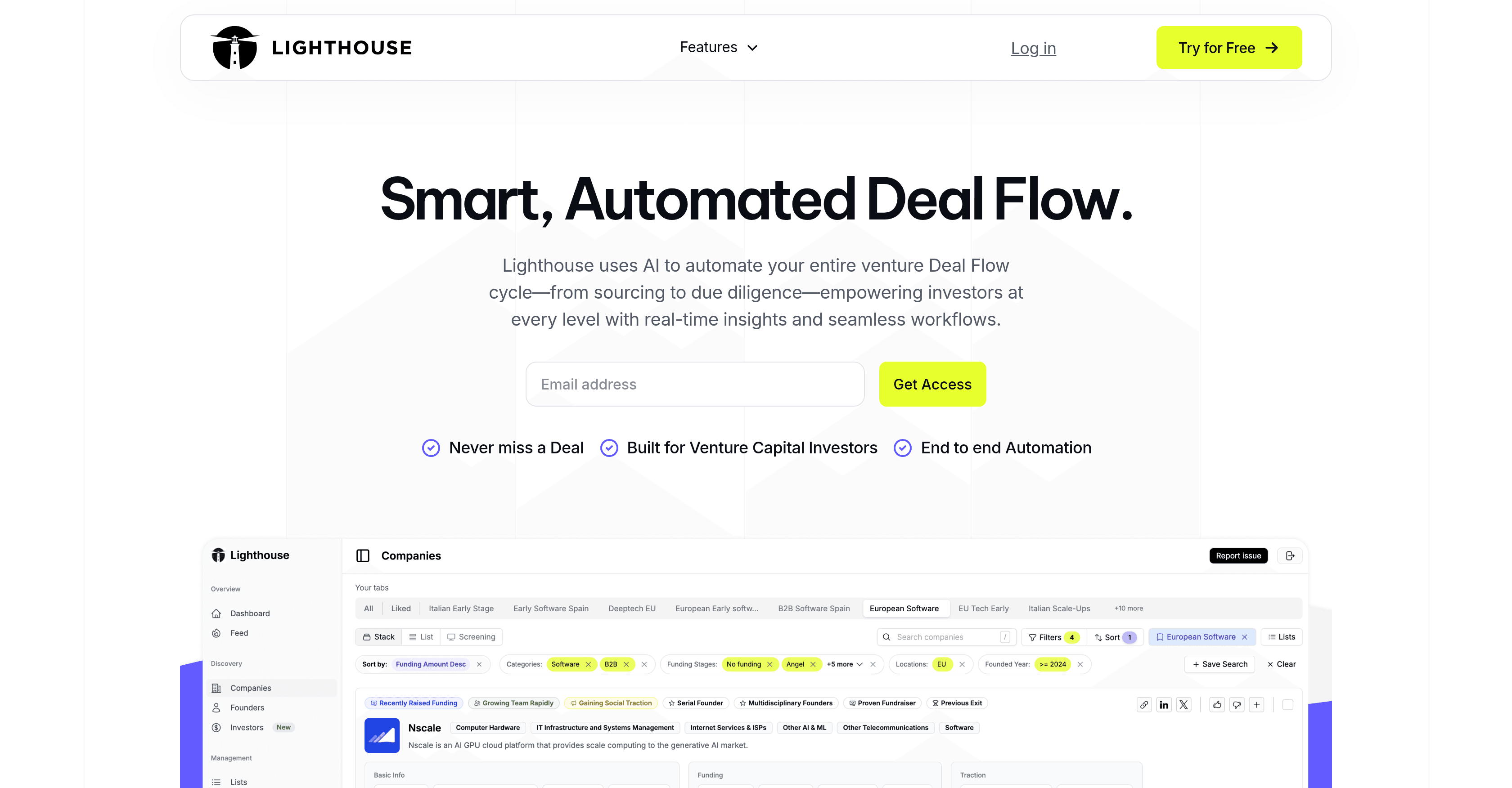 Lighthouse screenshot