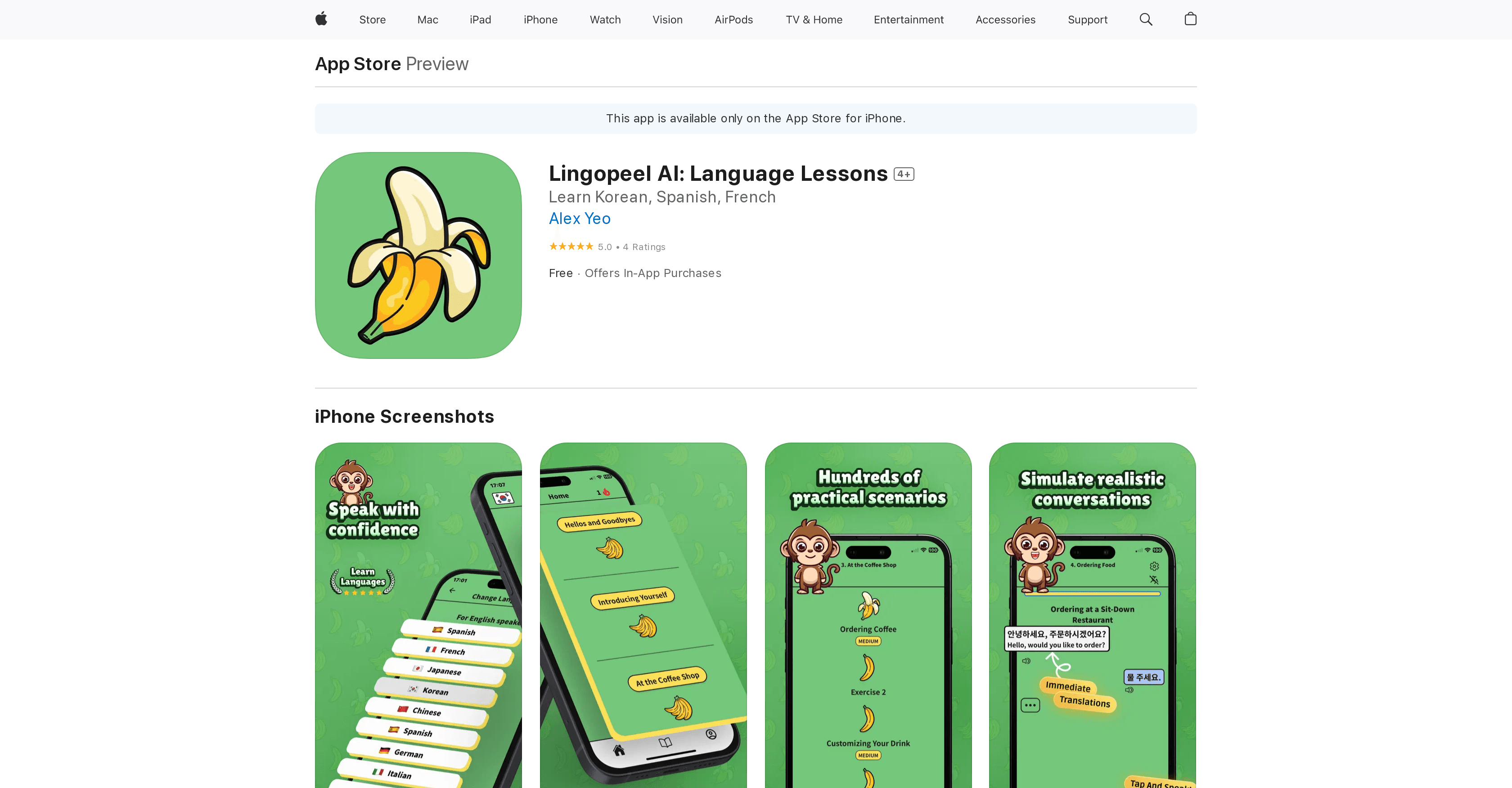 Lingopeel AI screenshot
