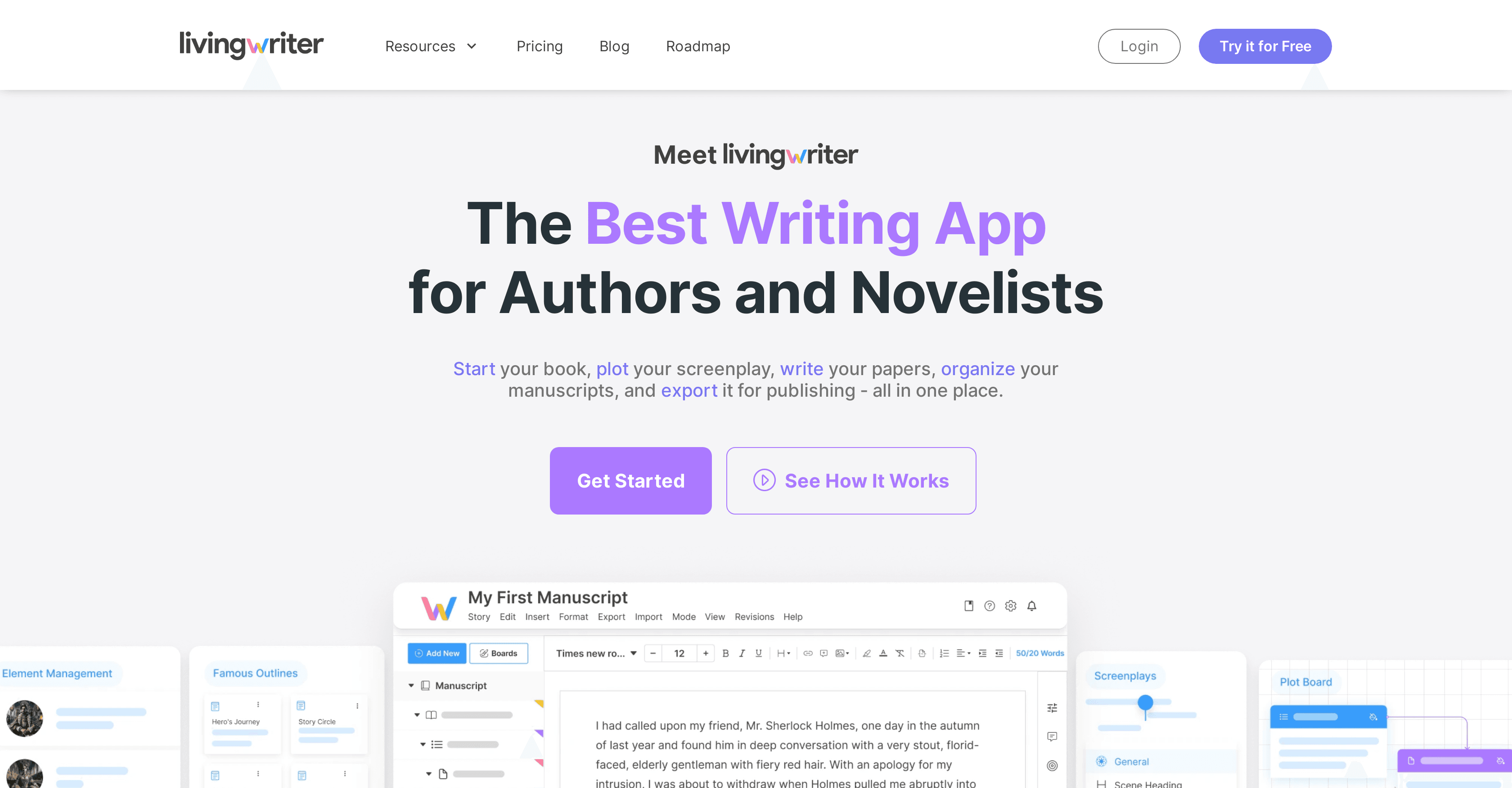 LivingWriter screenshot