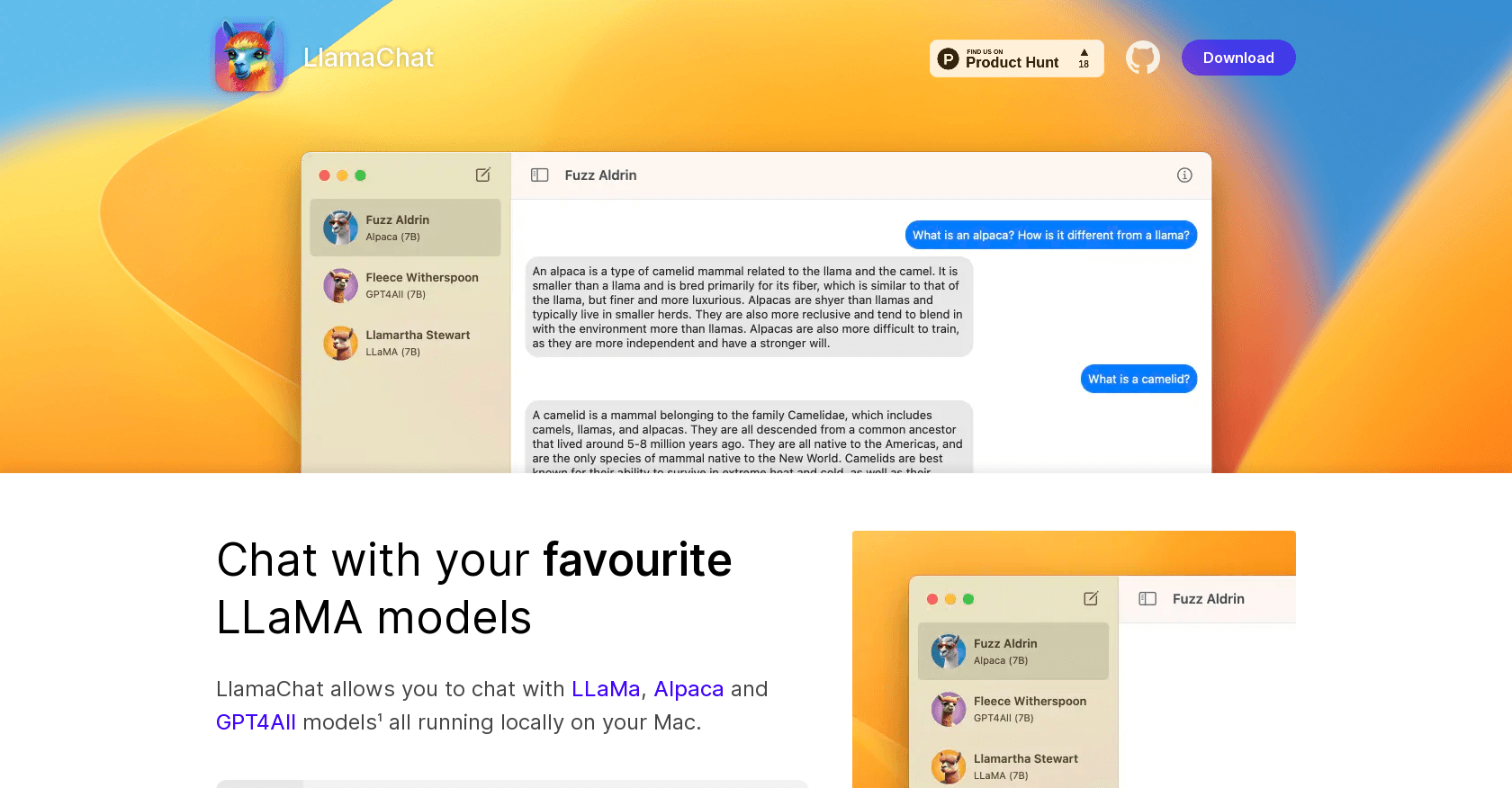 LlamaChat screenshot