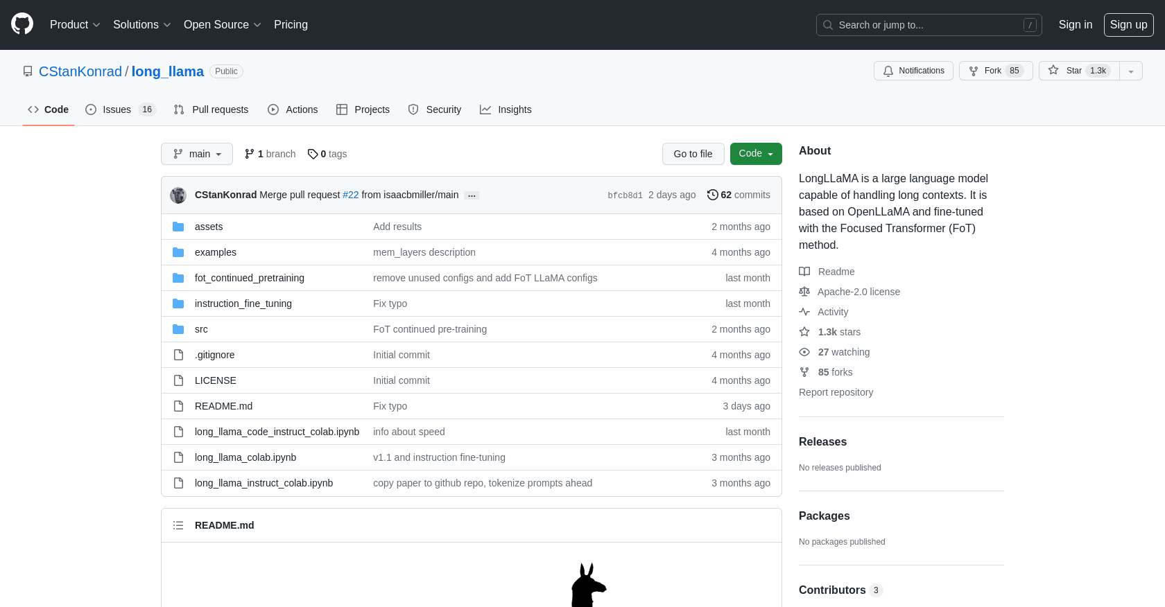 LongLLaMa screenshot