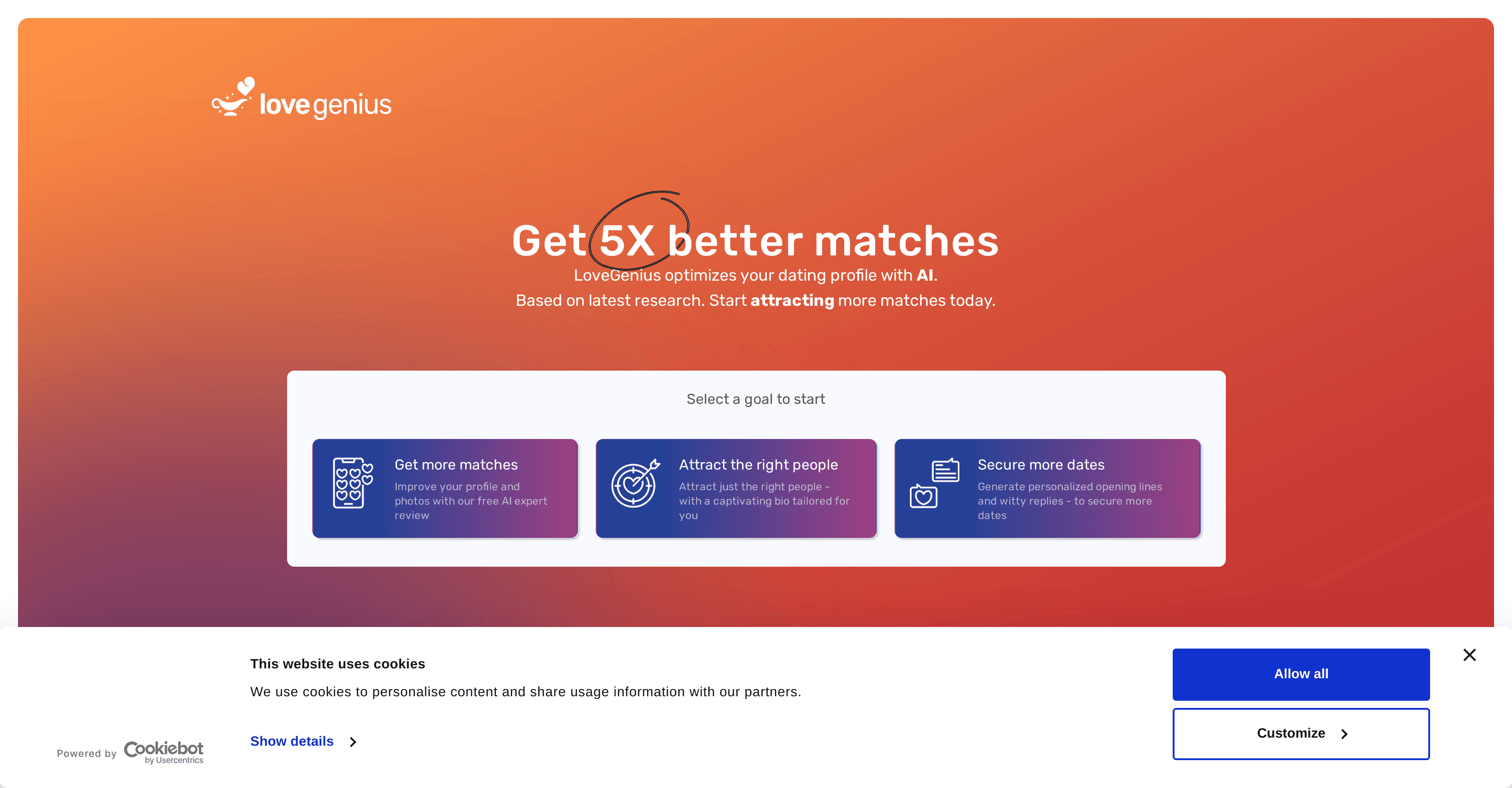 Lovegenius screenshot