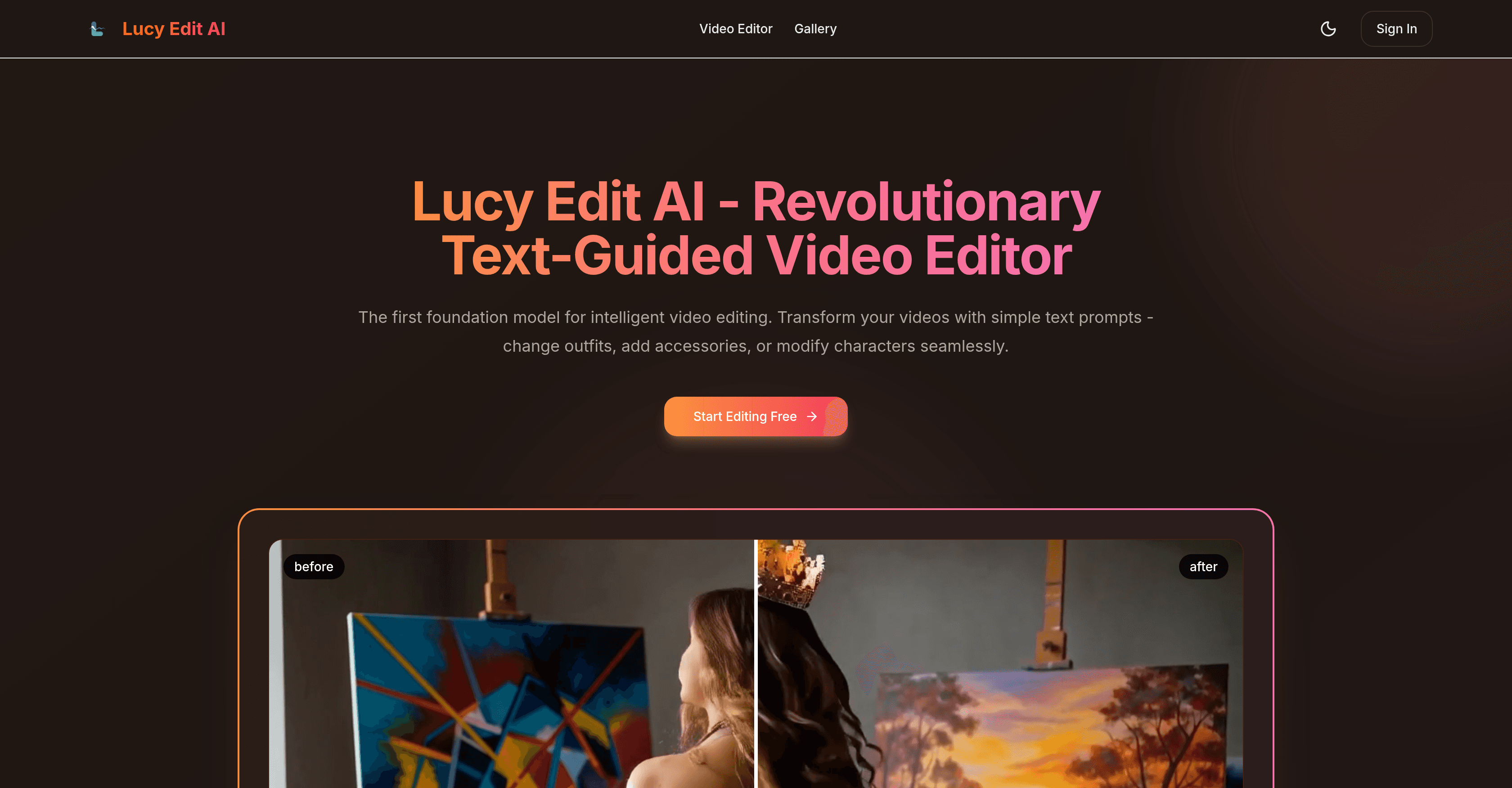 Lucy Edit AI screenshot