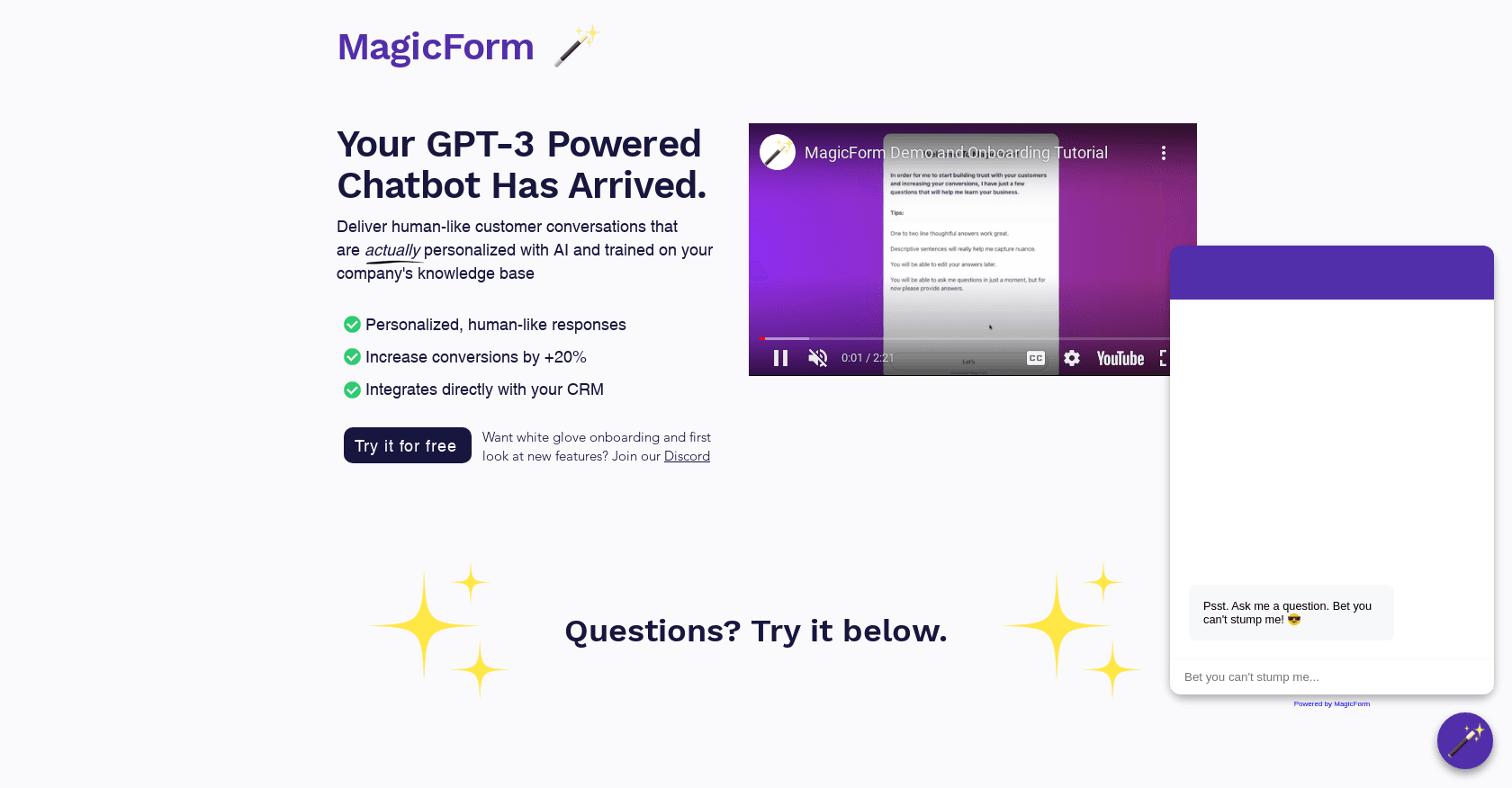 MagicForm screenshot