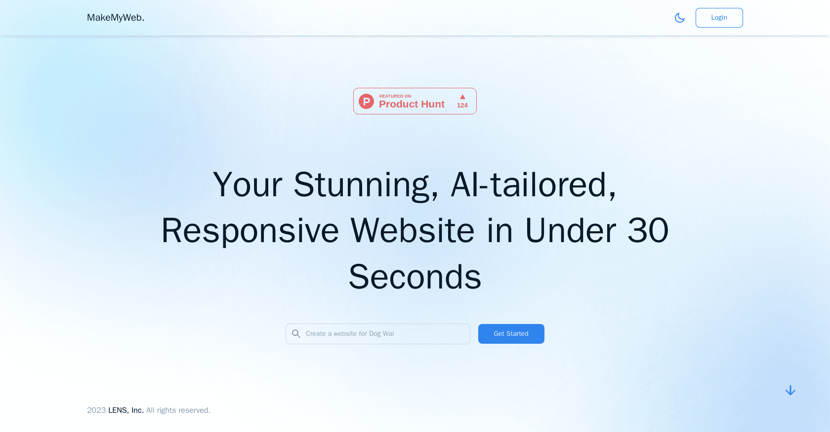 MakeMyWeb screenshot