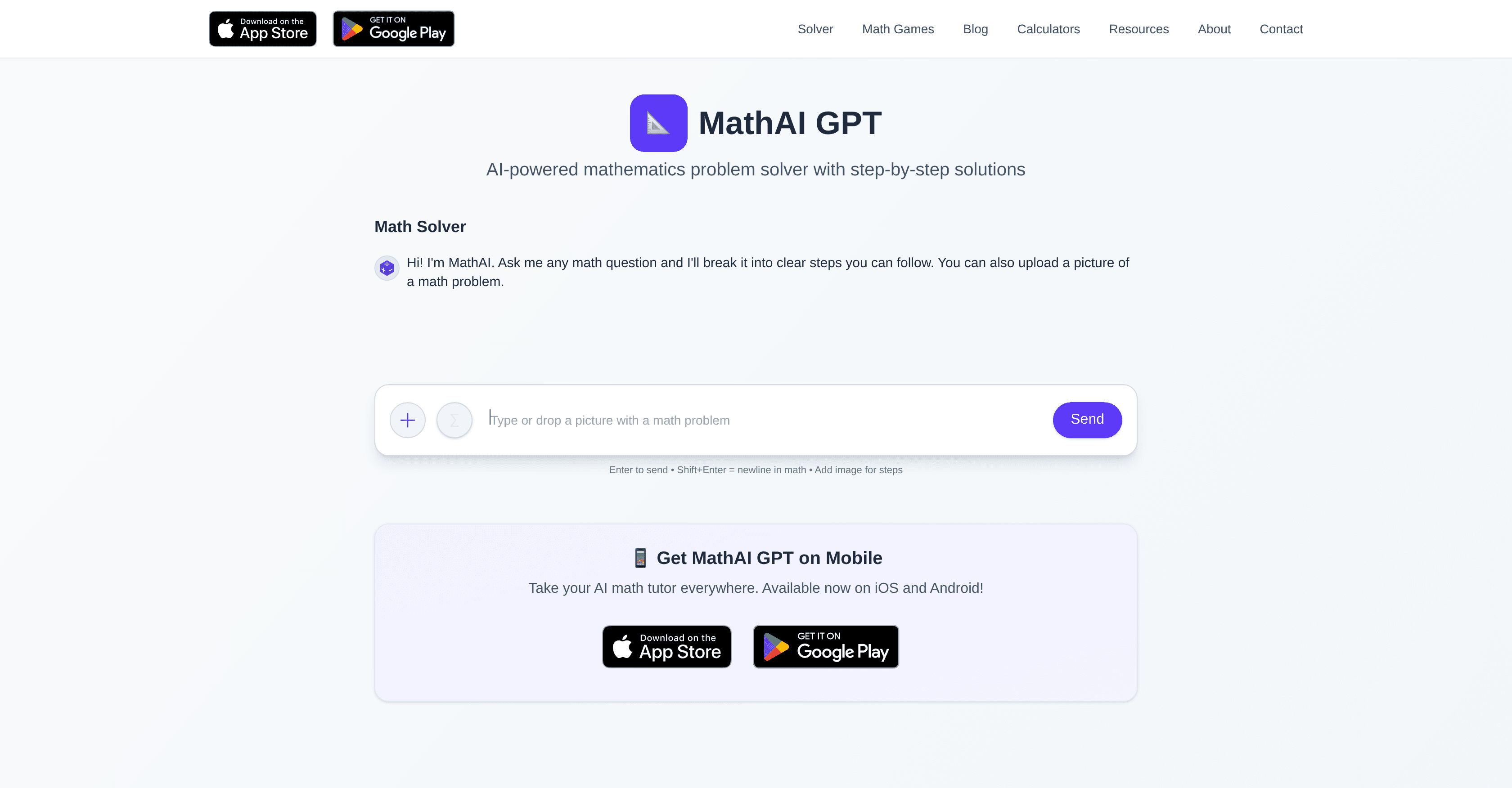 MathAI GPT screenshot