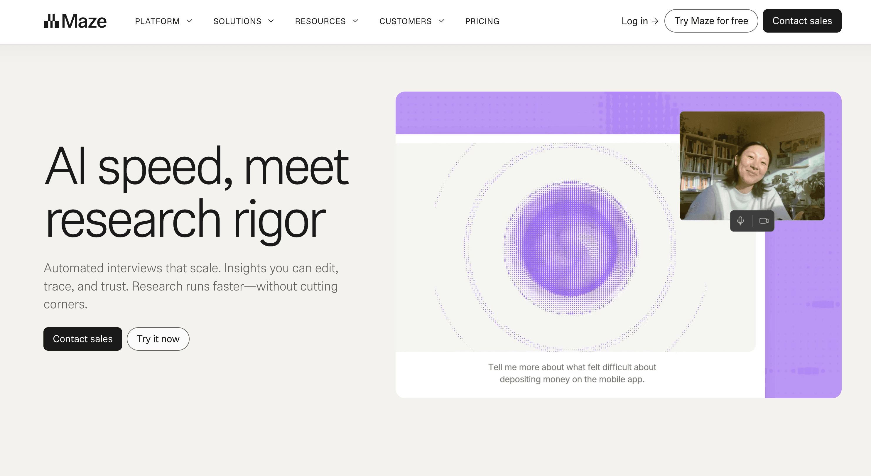 Maze AI Moderator screenshot