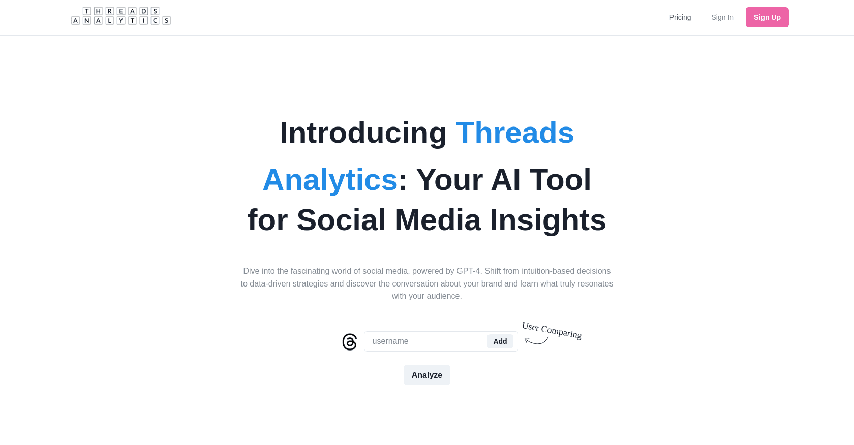 Meta Threads Analytics screenshot
