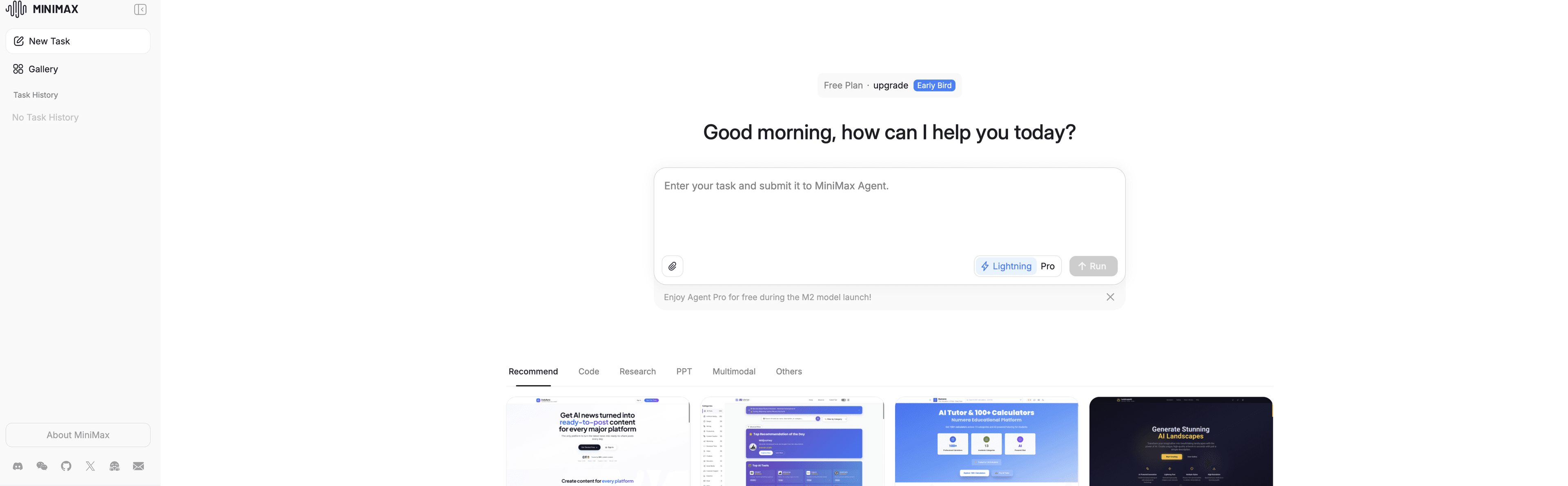 MiniMax Agent screenshot
