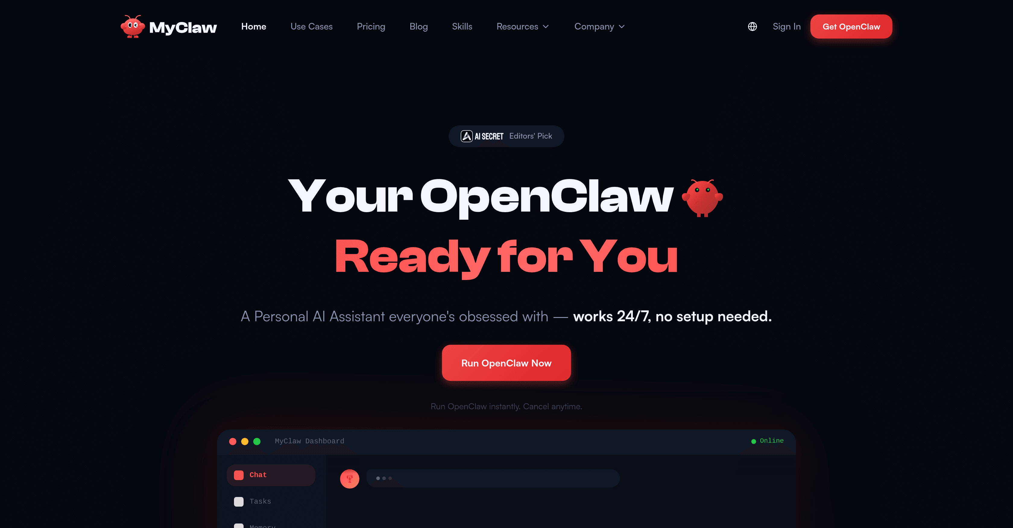 MyClaw.ai screenshot