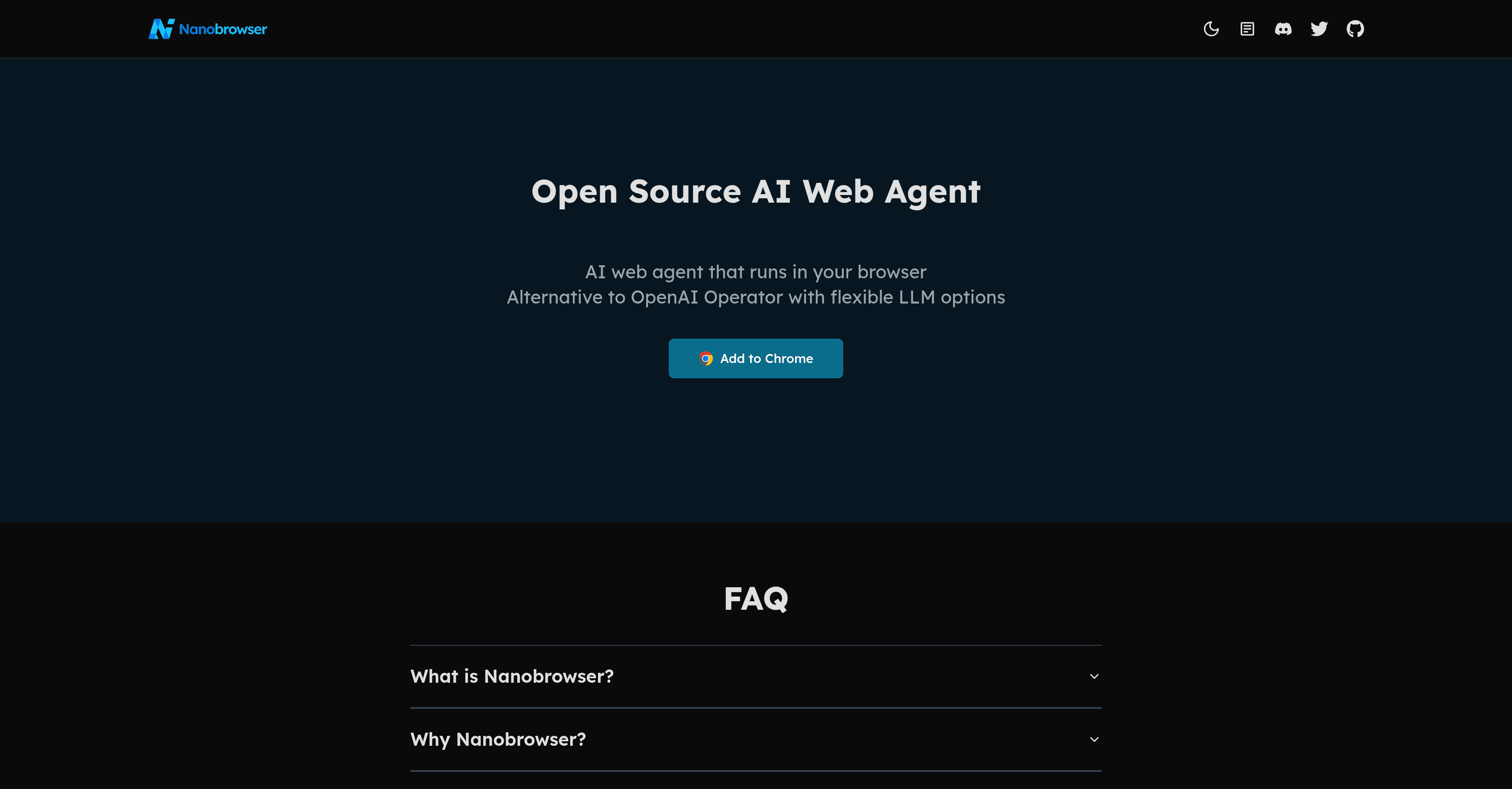 Nanobrowser screenshot