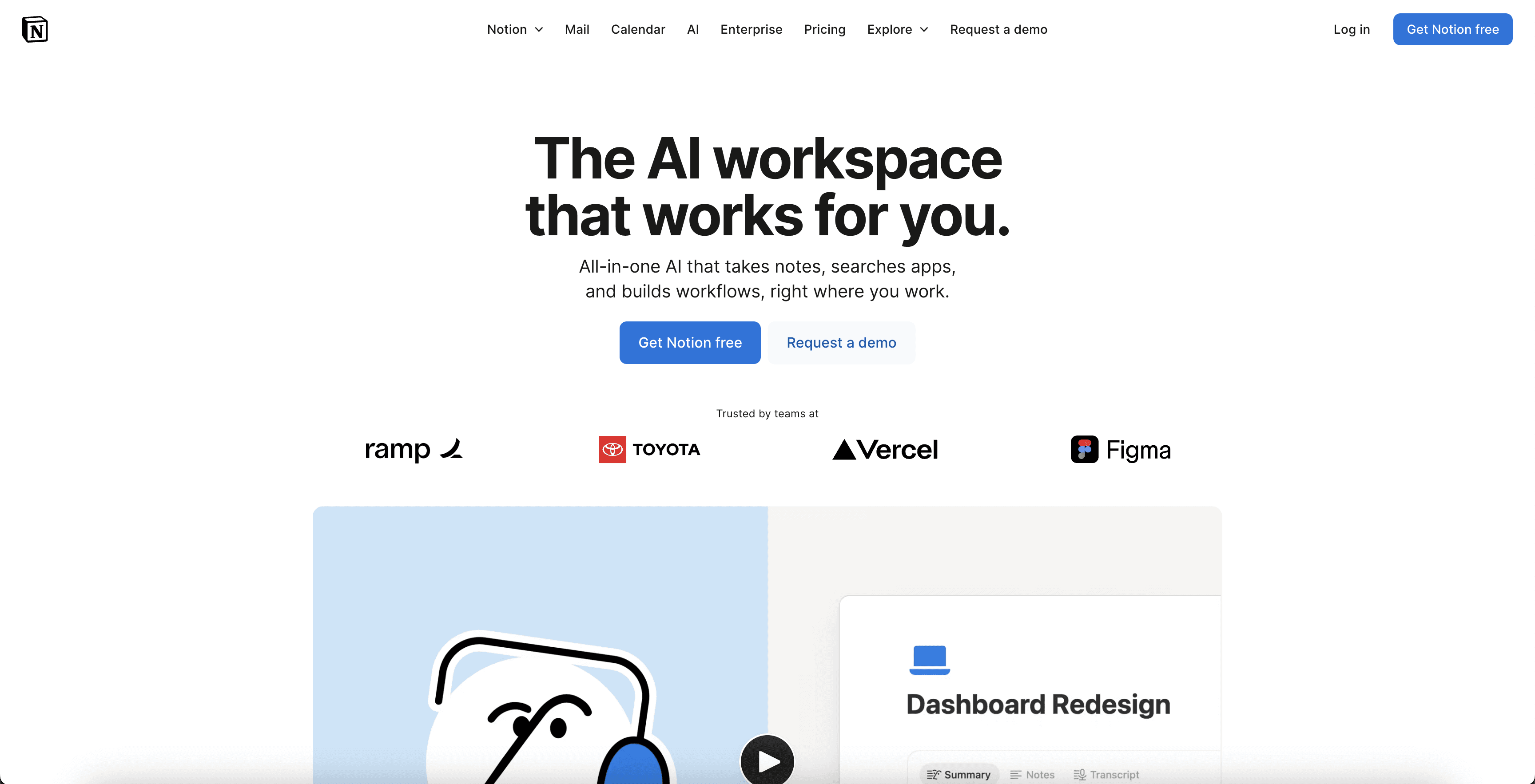 Notion AI screenshot