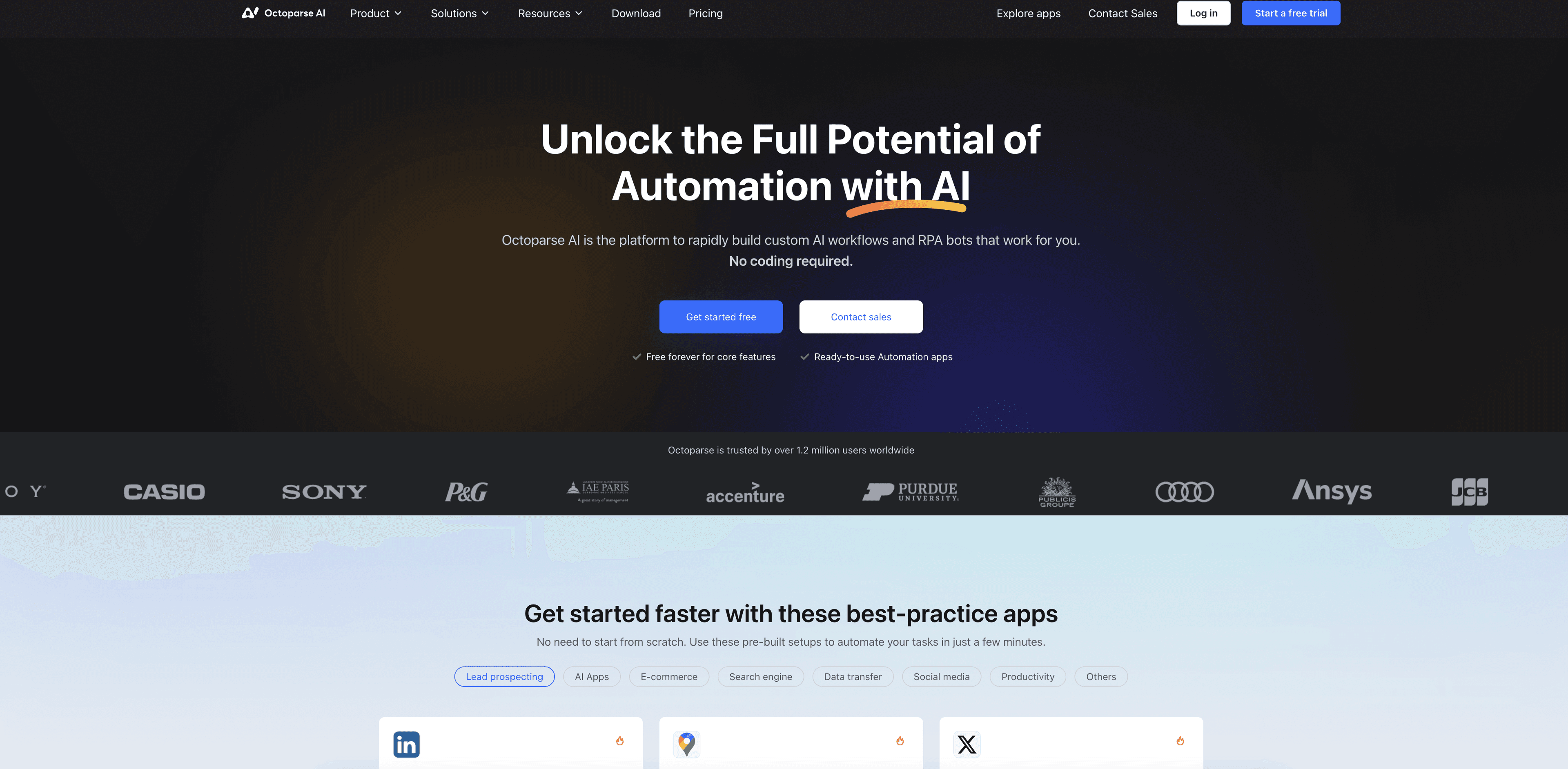 Octoparse AI screenshot