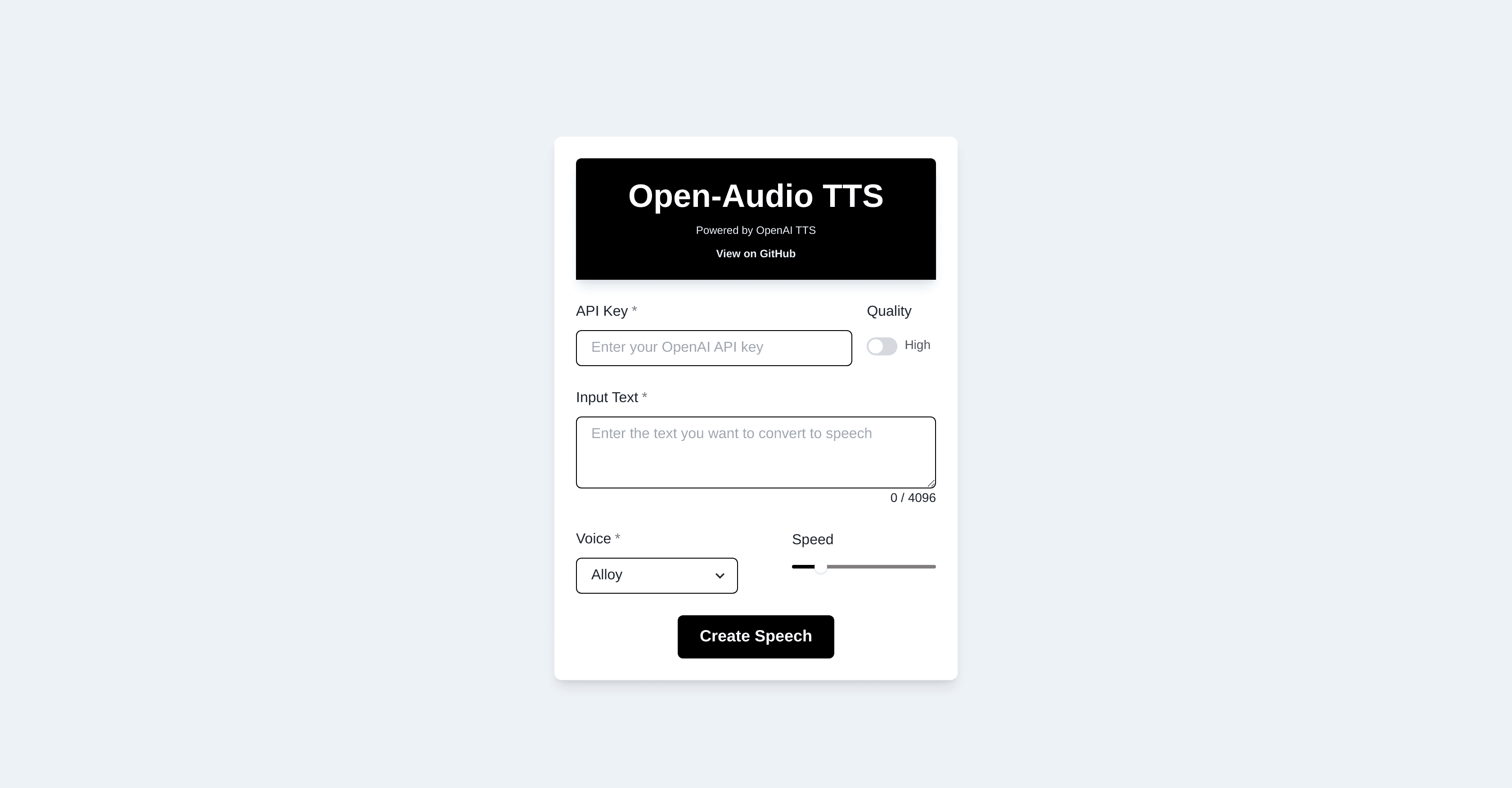 Open-Audio TTS screenshot