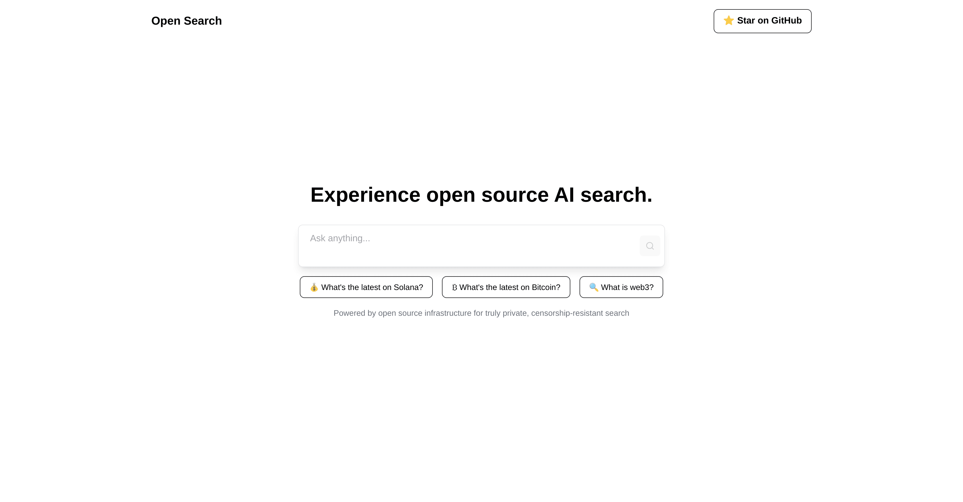 Open Search screenshot