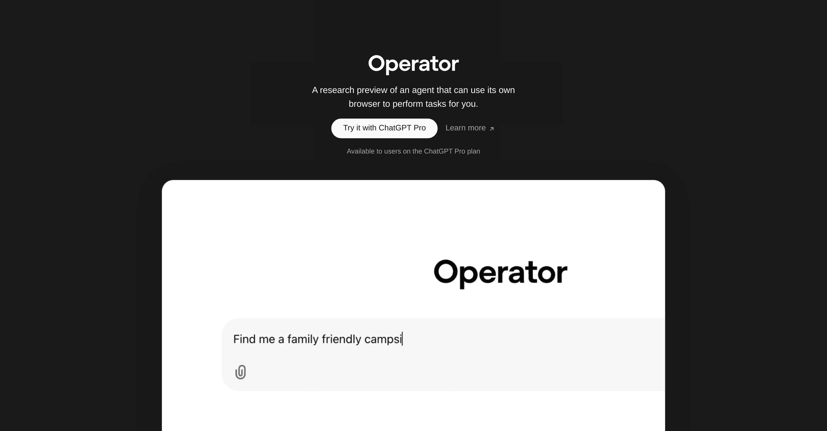 ChatGPT Operator screenshot