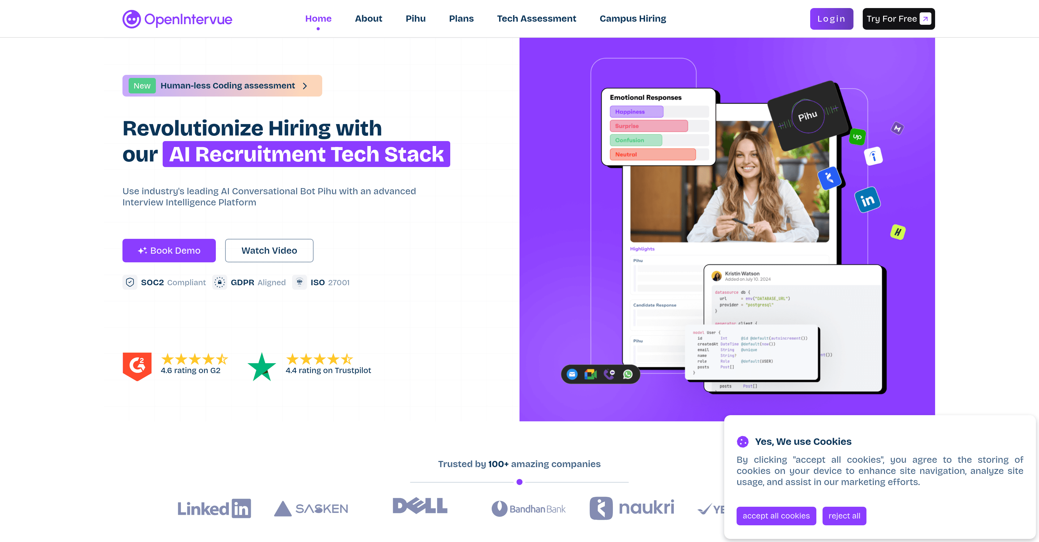 Openintervue screenshot