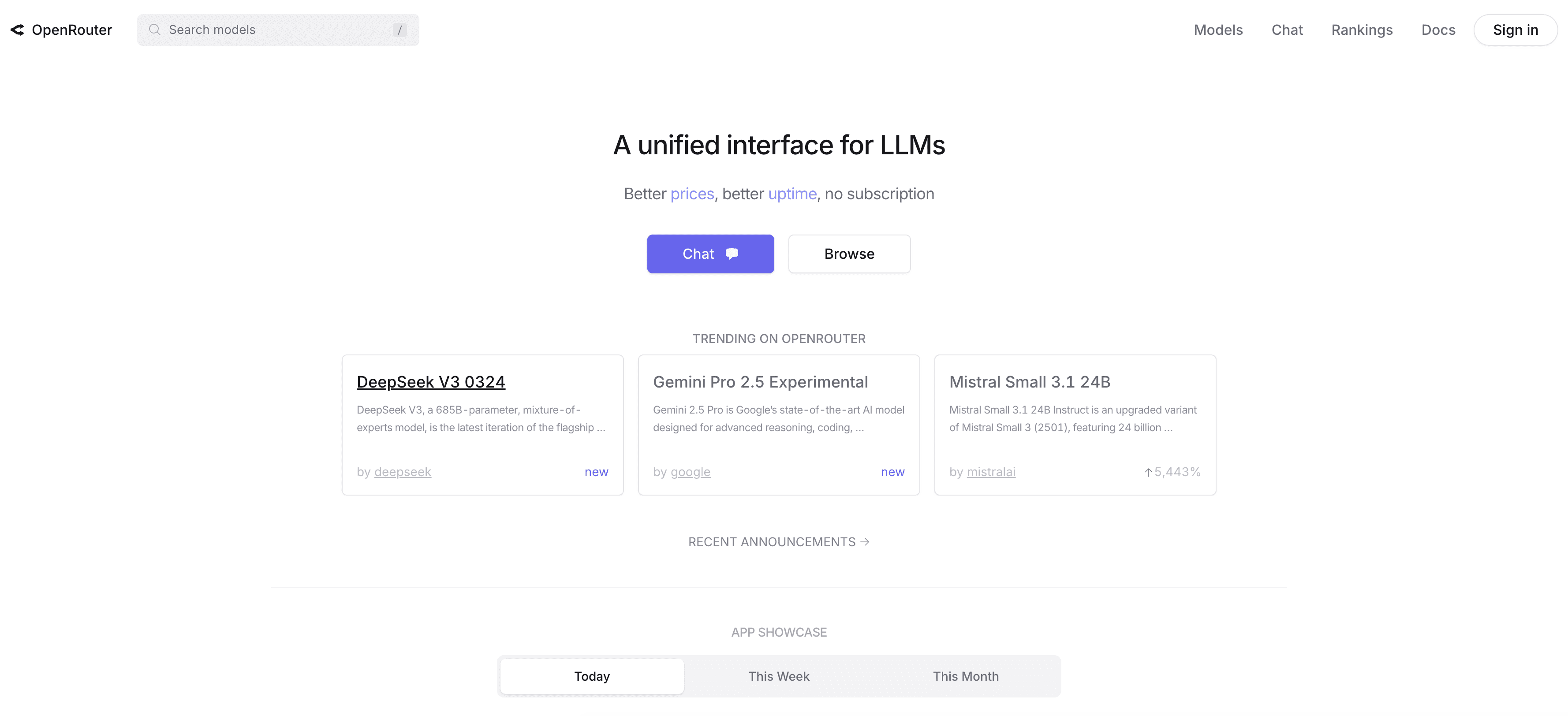 OpenRouter screenshot