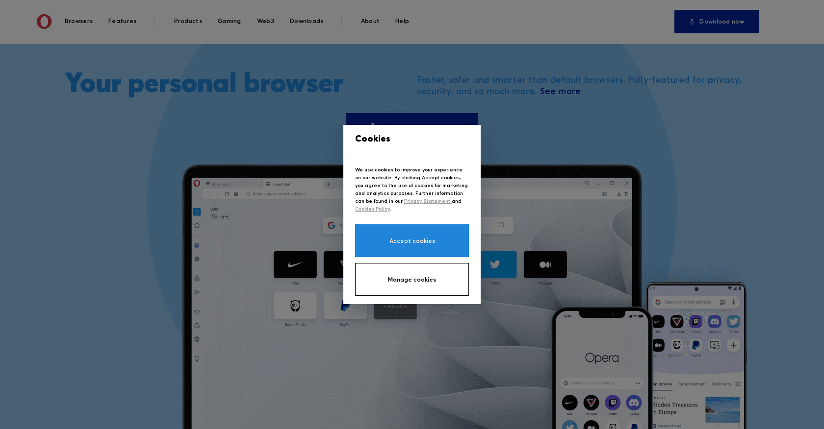 Opera AI Prompts screenshot