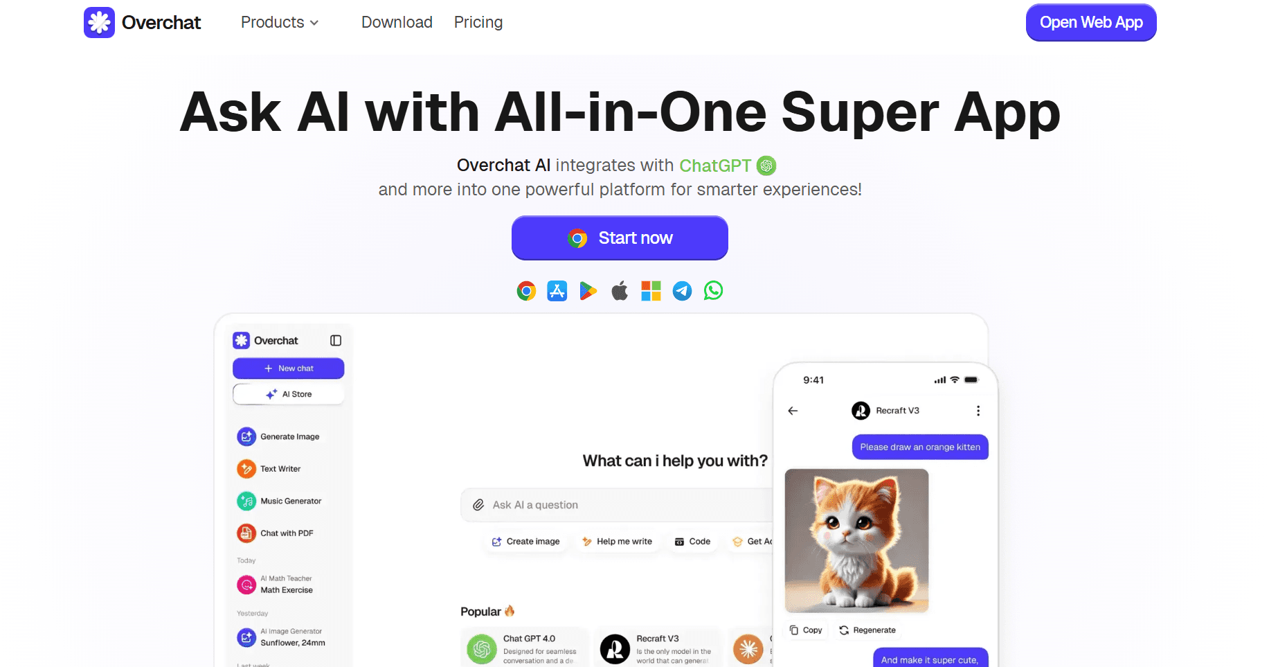 Overchat AI screenshot