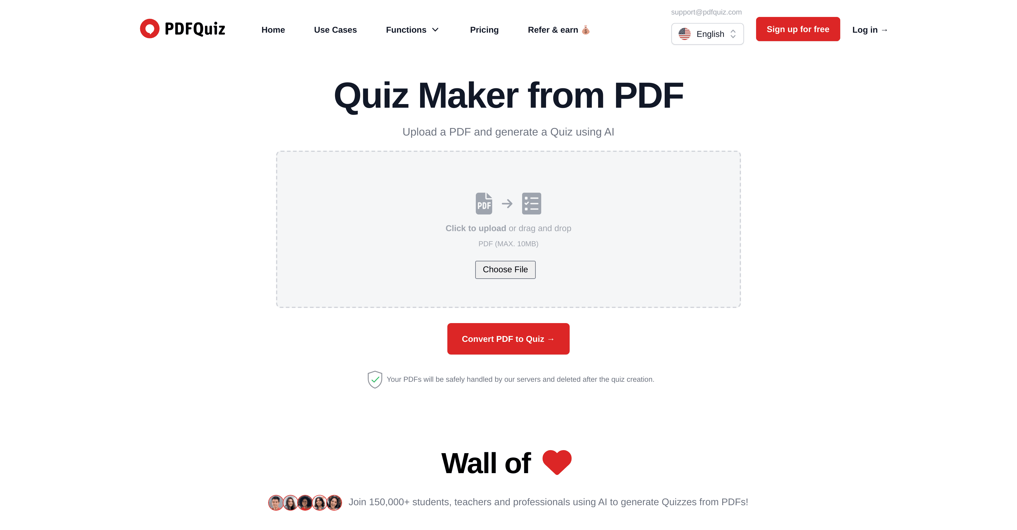 PDFQuiz screenshot