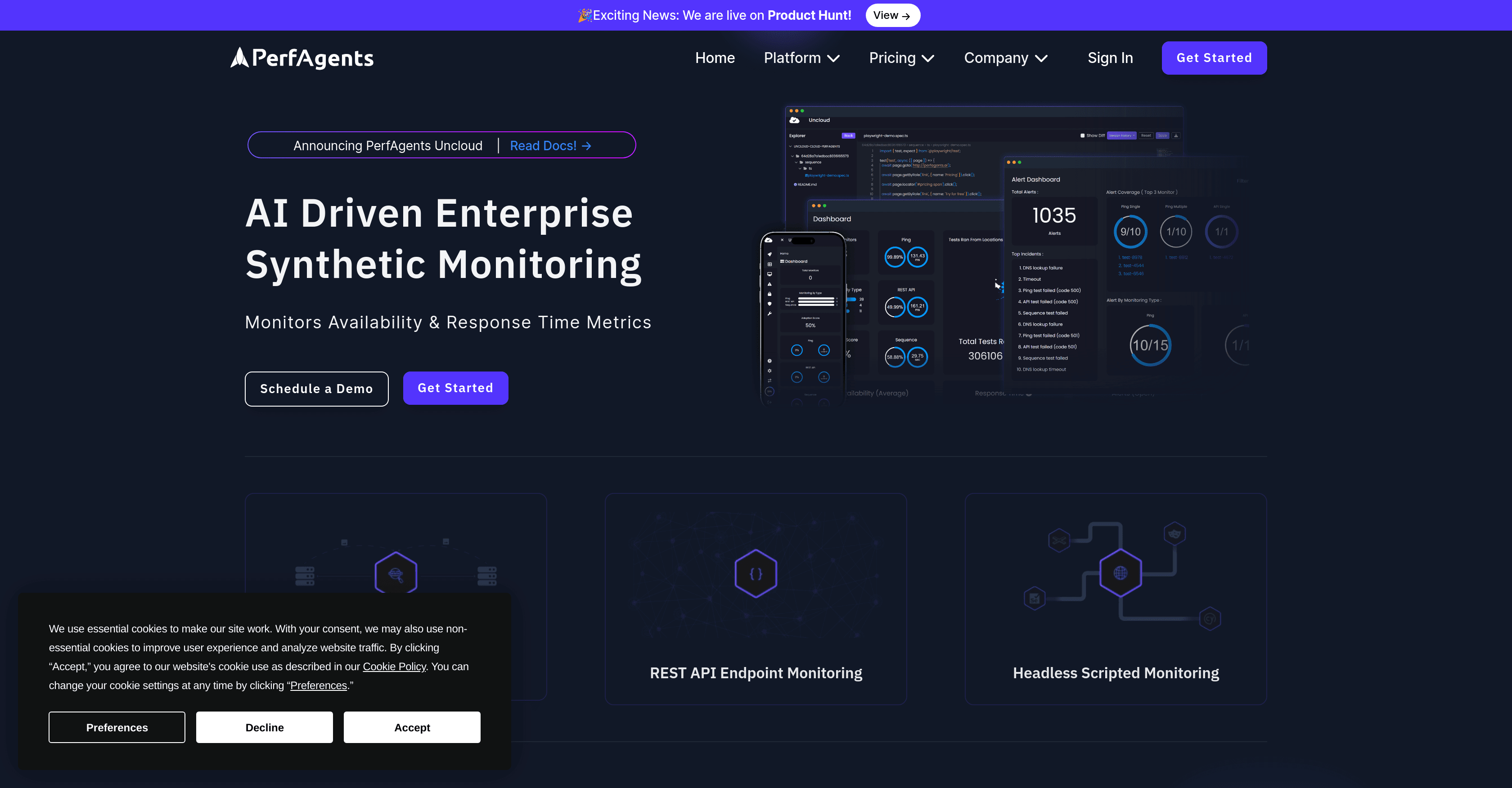 PerfAgents screenshot