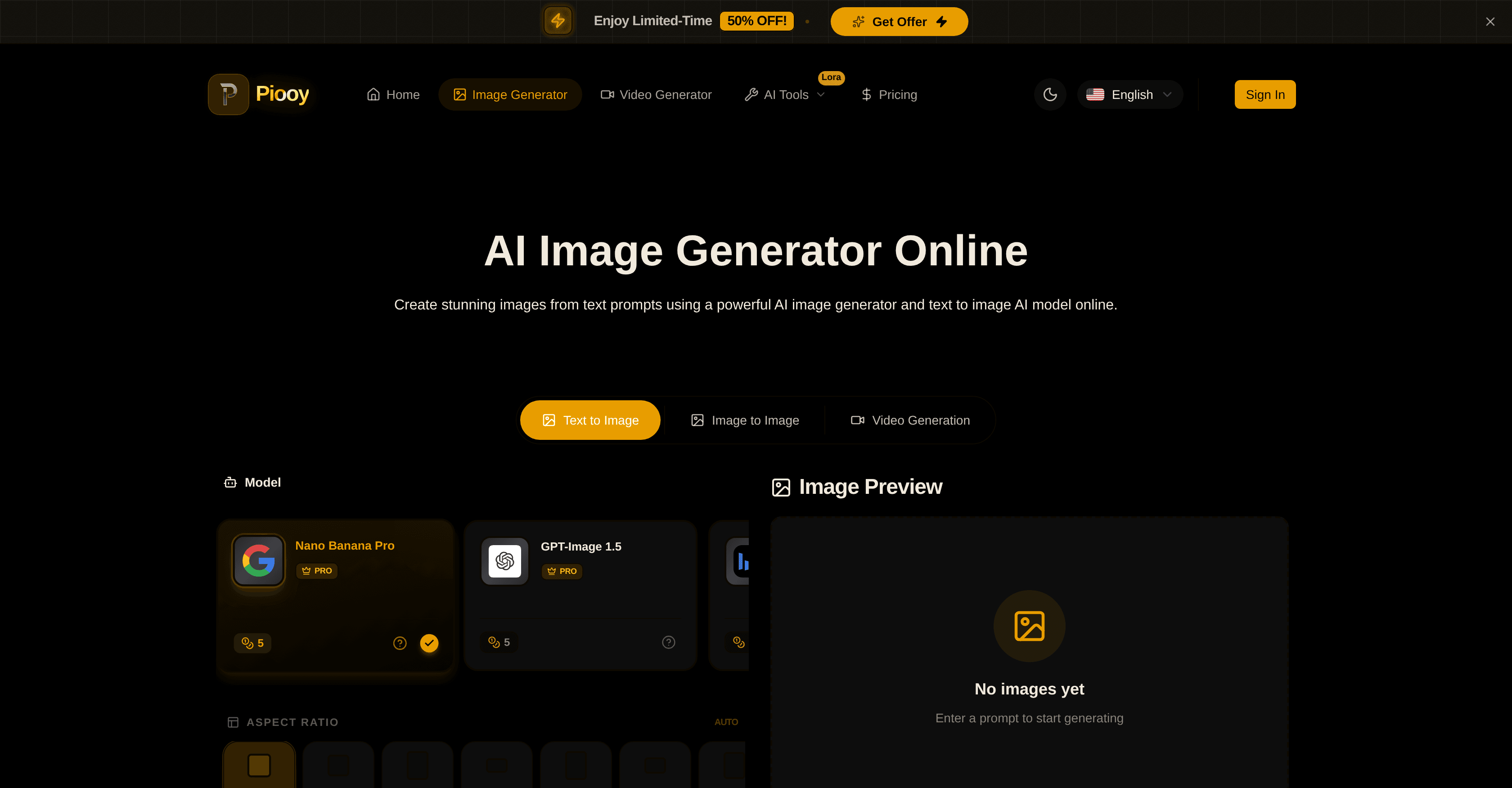 Piooy AI Image Generator screenshot