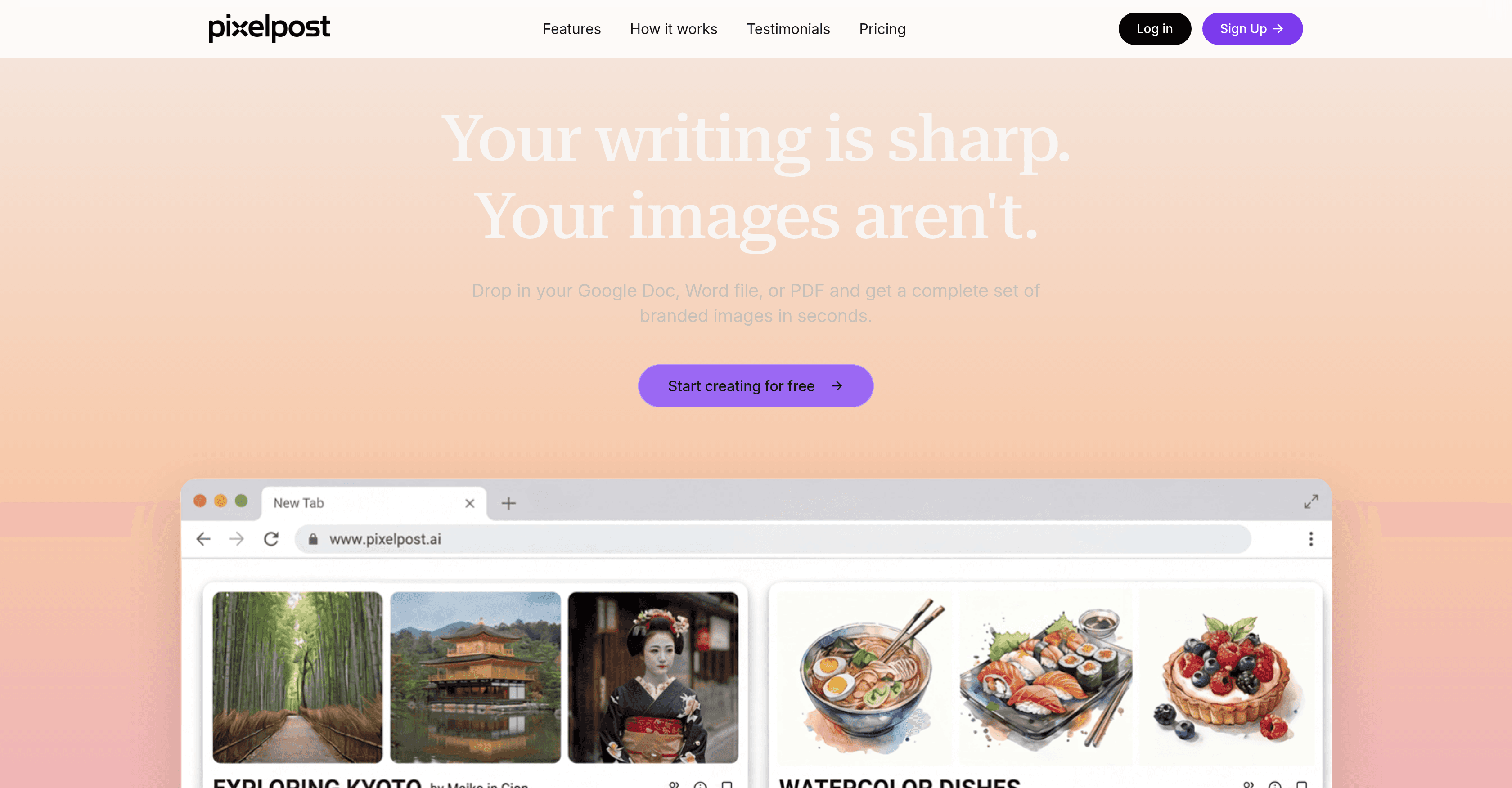 PixelPost screenshot