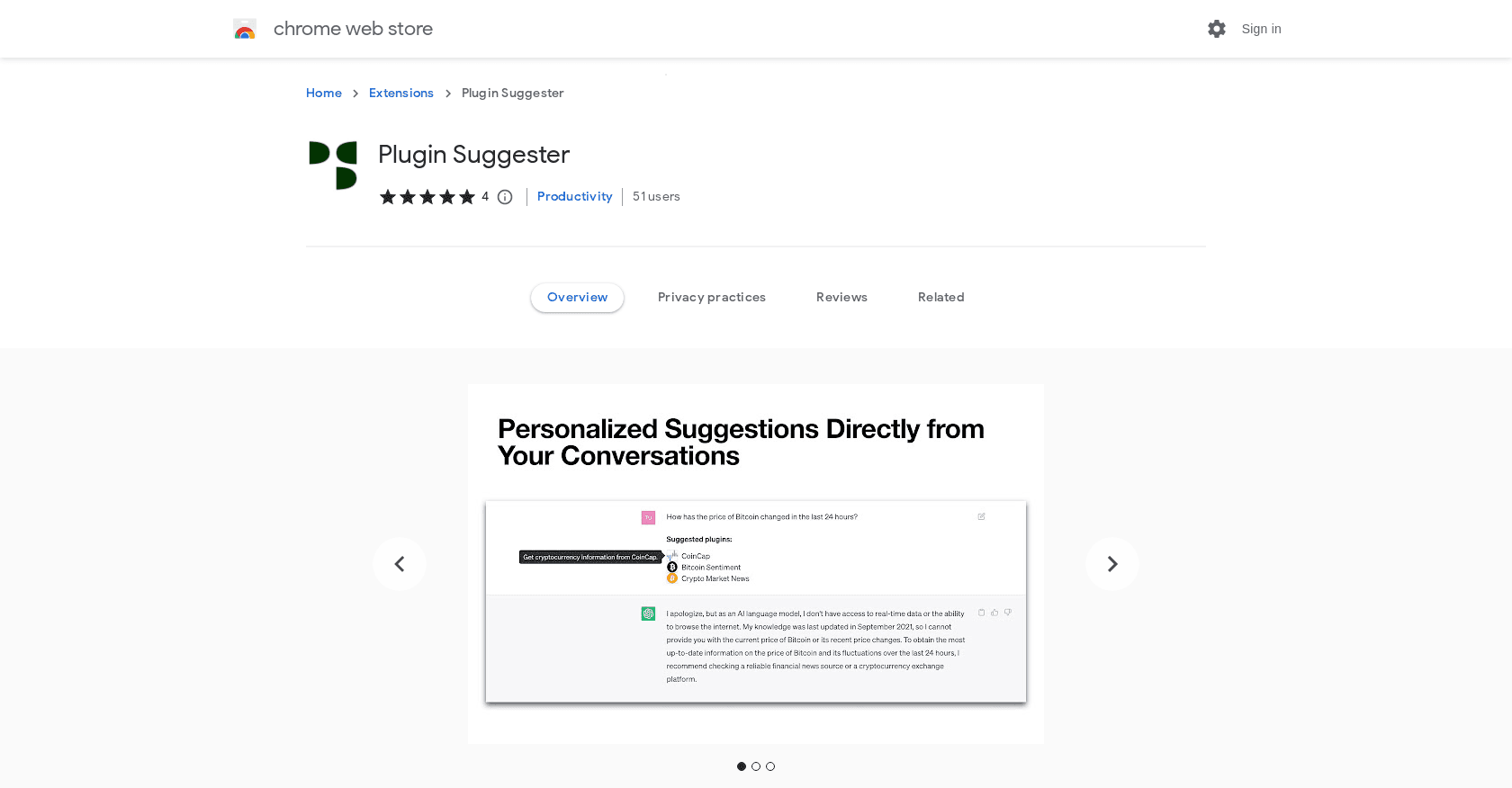 Plugin Suggester screenshot