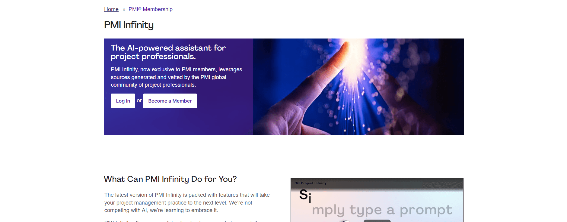 PMI Infinity screenshot