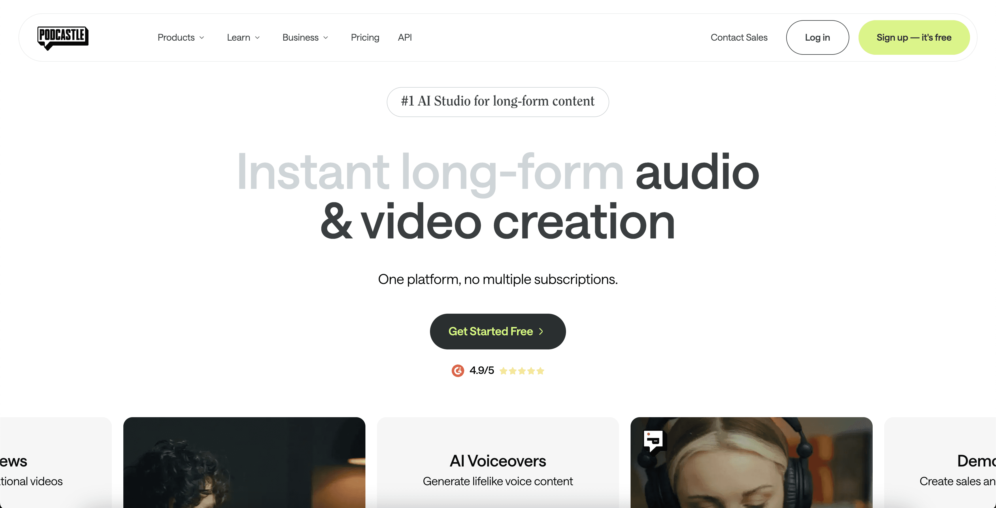 Podcastle screenshot