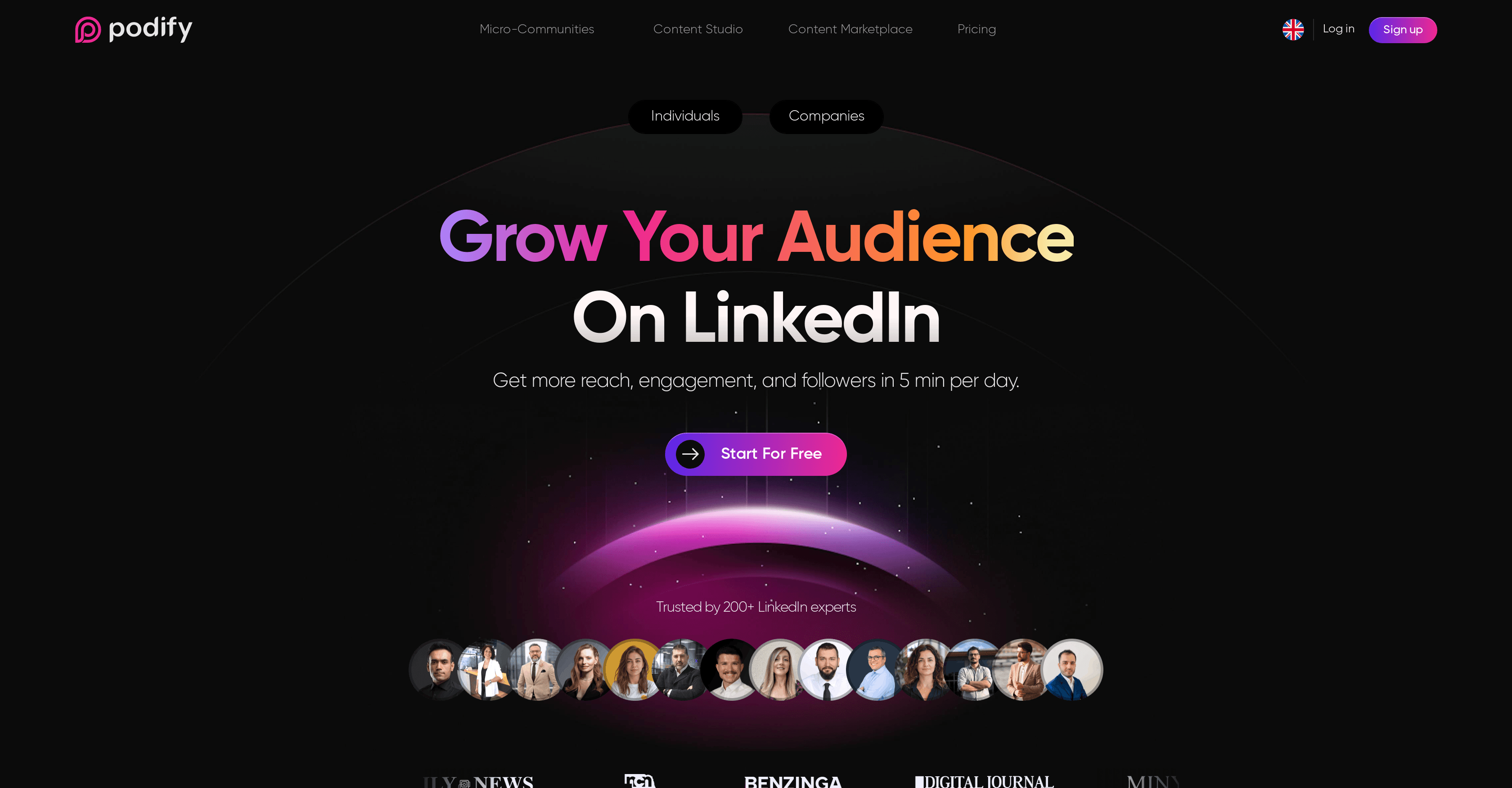 Podify.io screenshot