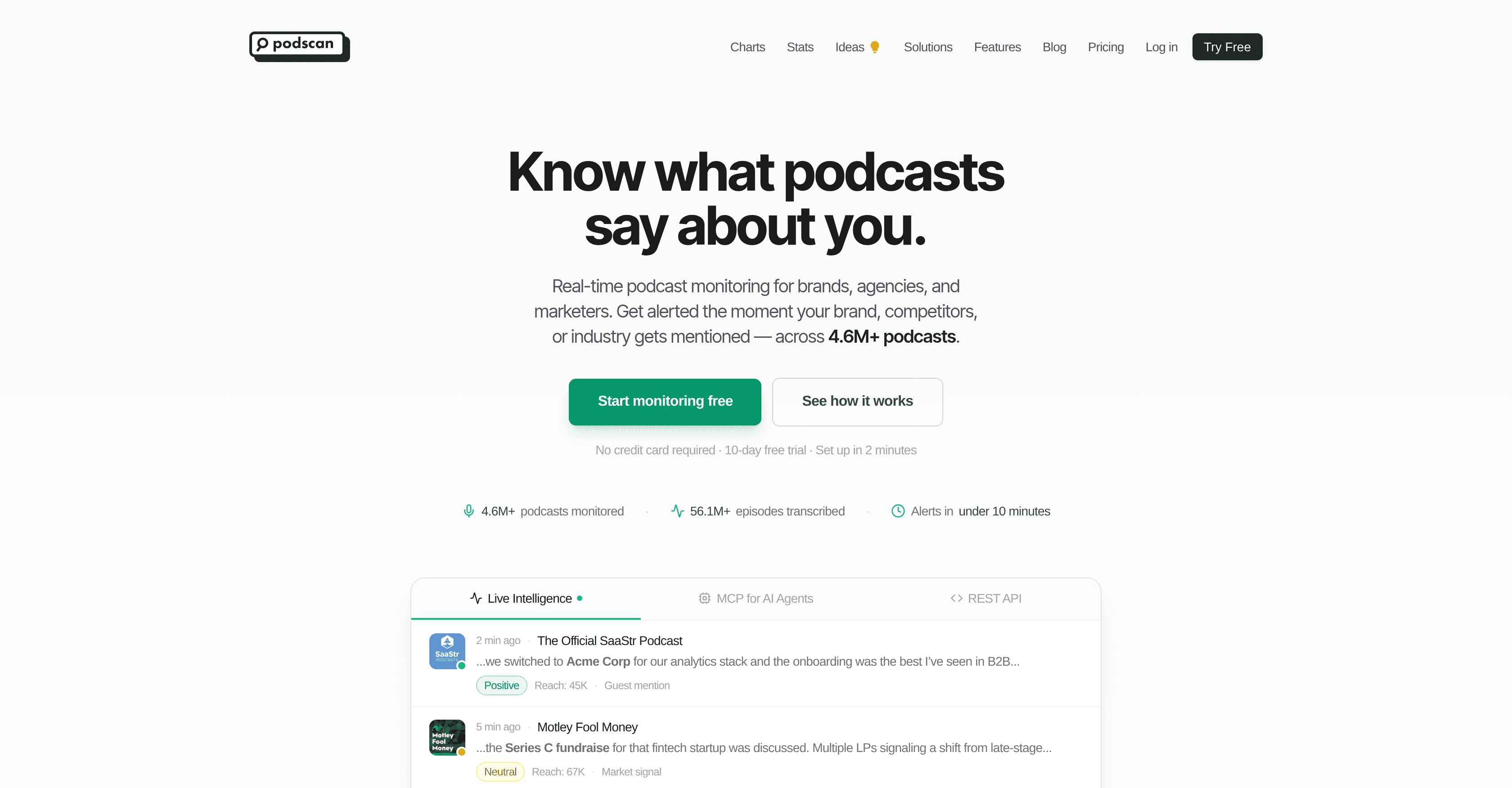 Podscan screenshot