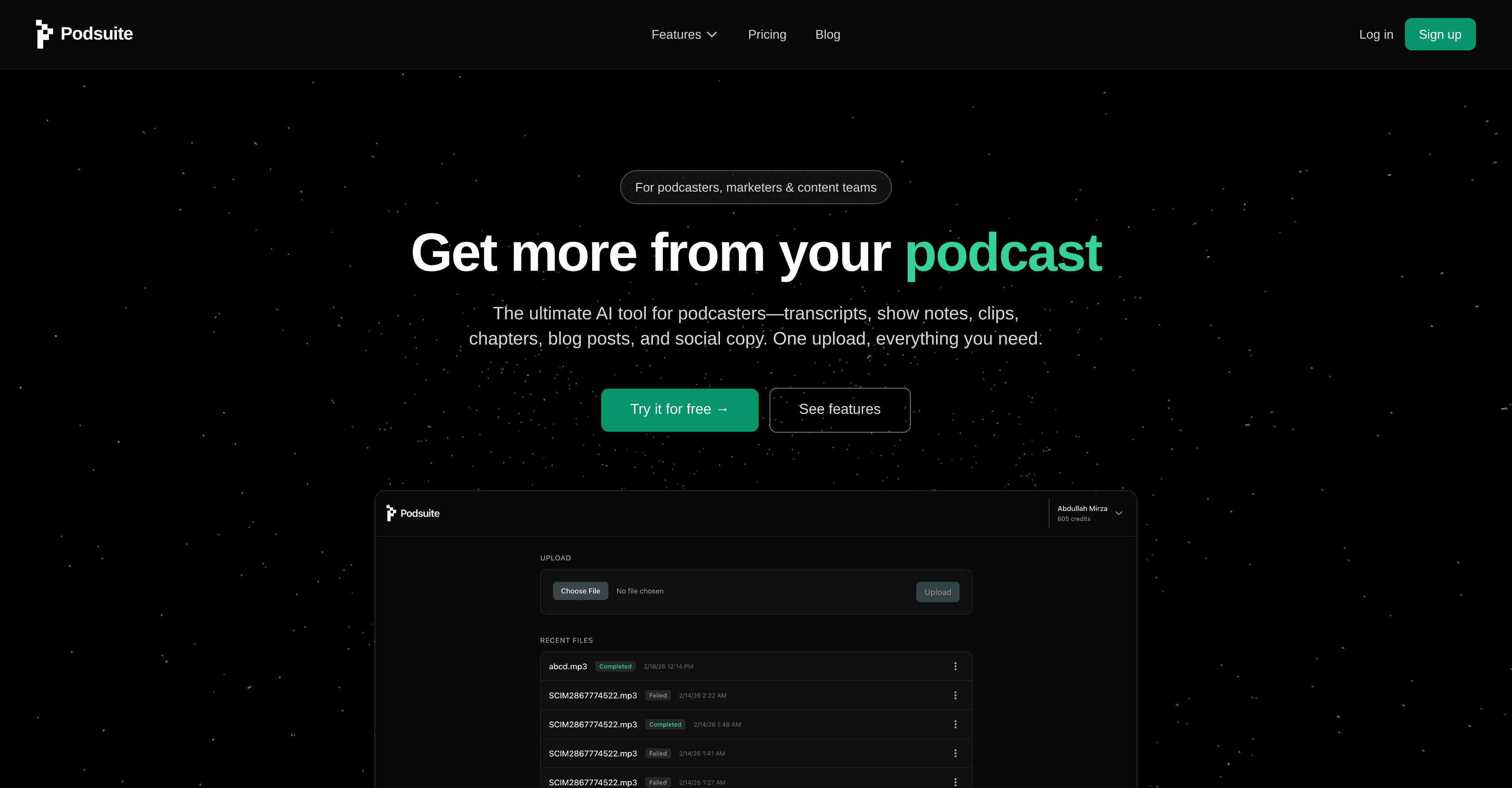 Podsuite screenshot