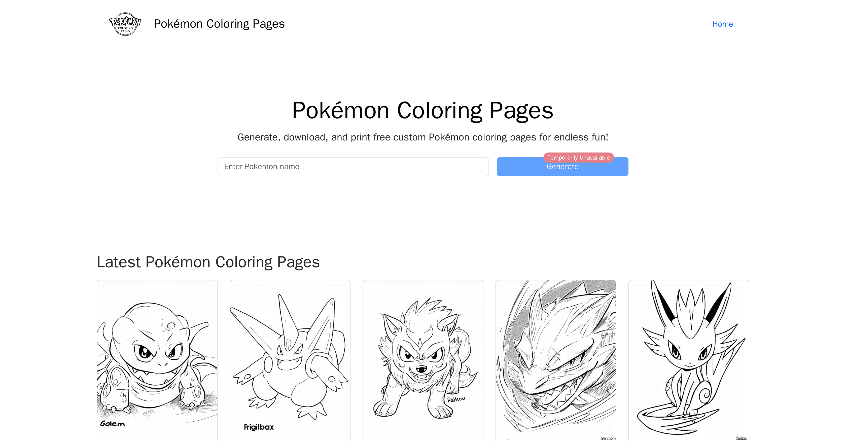 Pokemon Coloring Pages screenshot