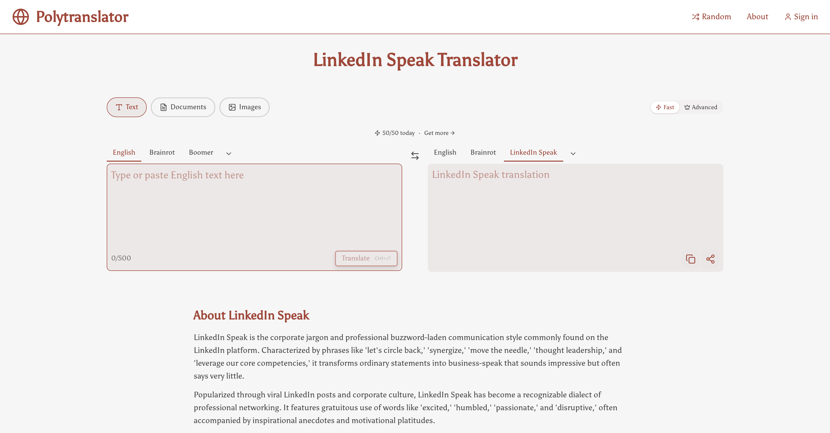 Polytranslator screenshot
