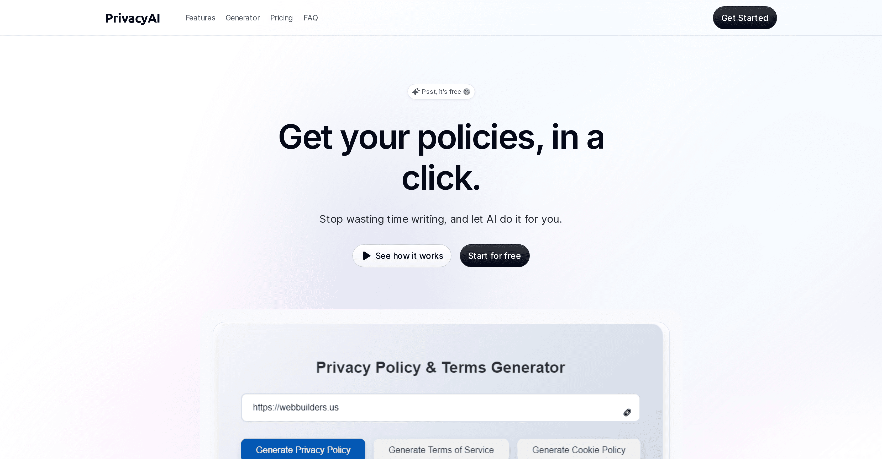 PrivacyAI screenshot