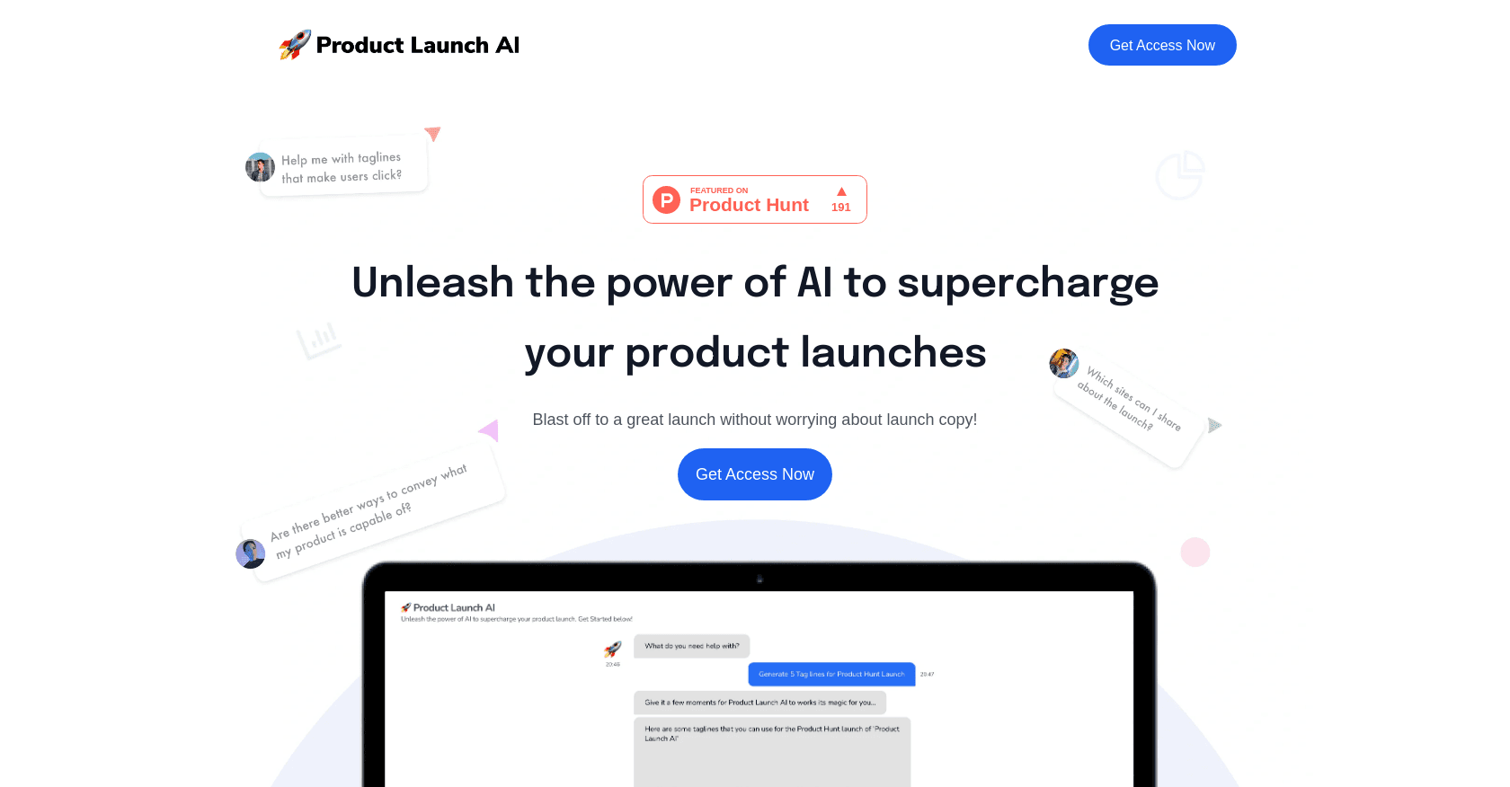 Product Launch AI screenshot