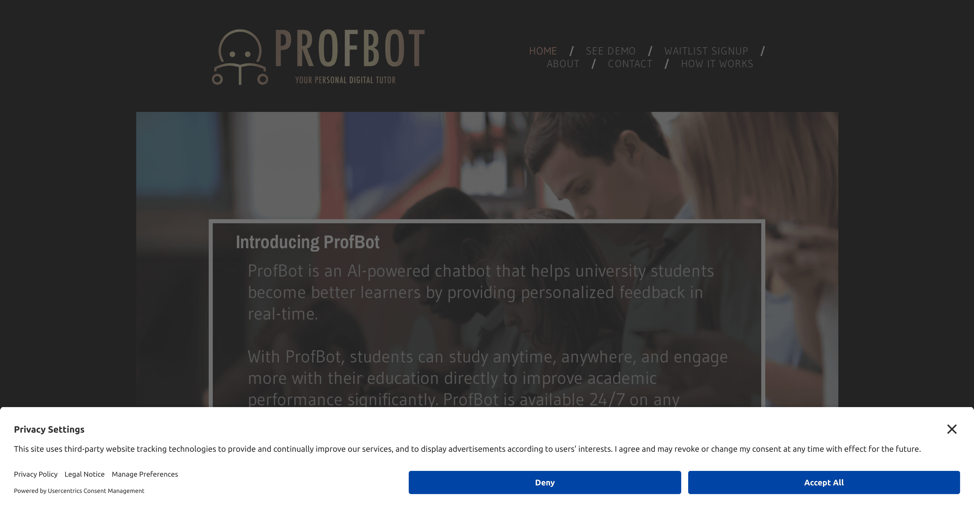 ProfBot screenshot