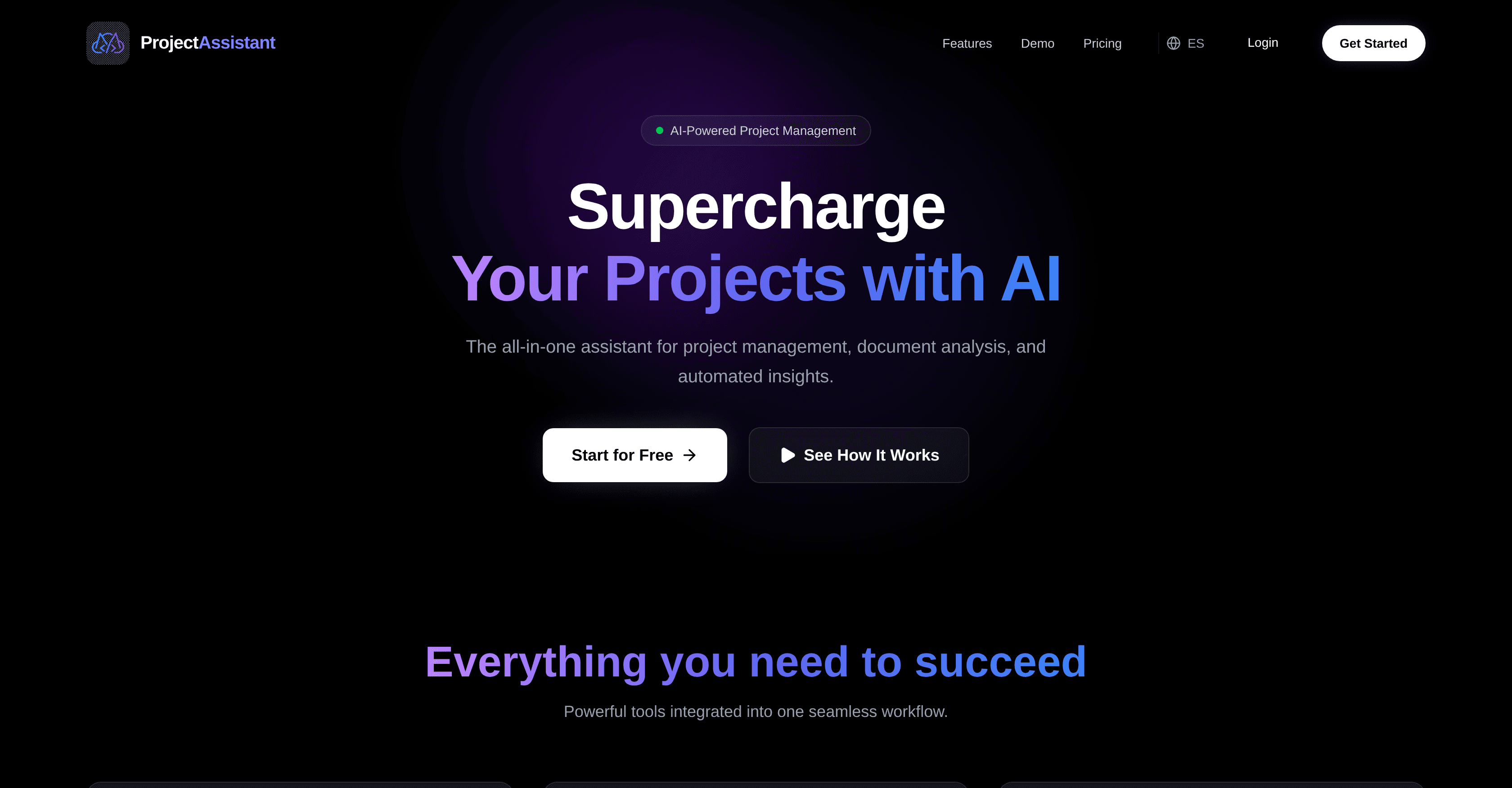 ProjectAssistant screenshot