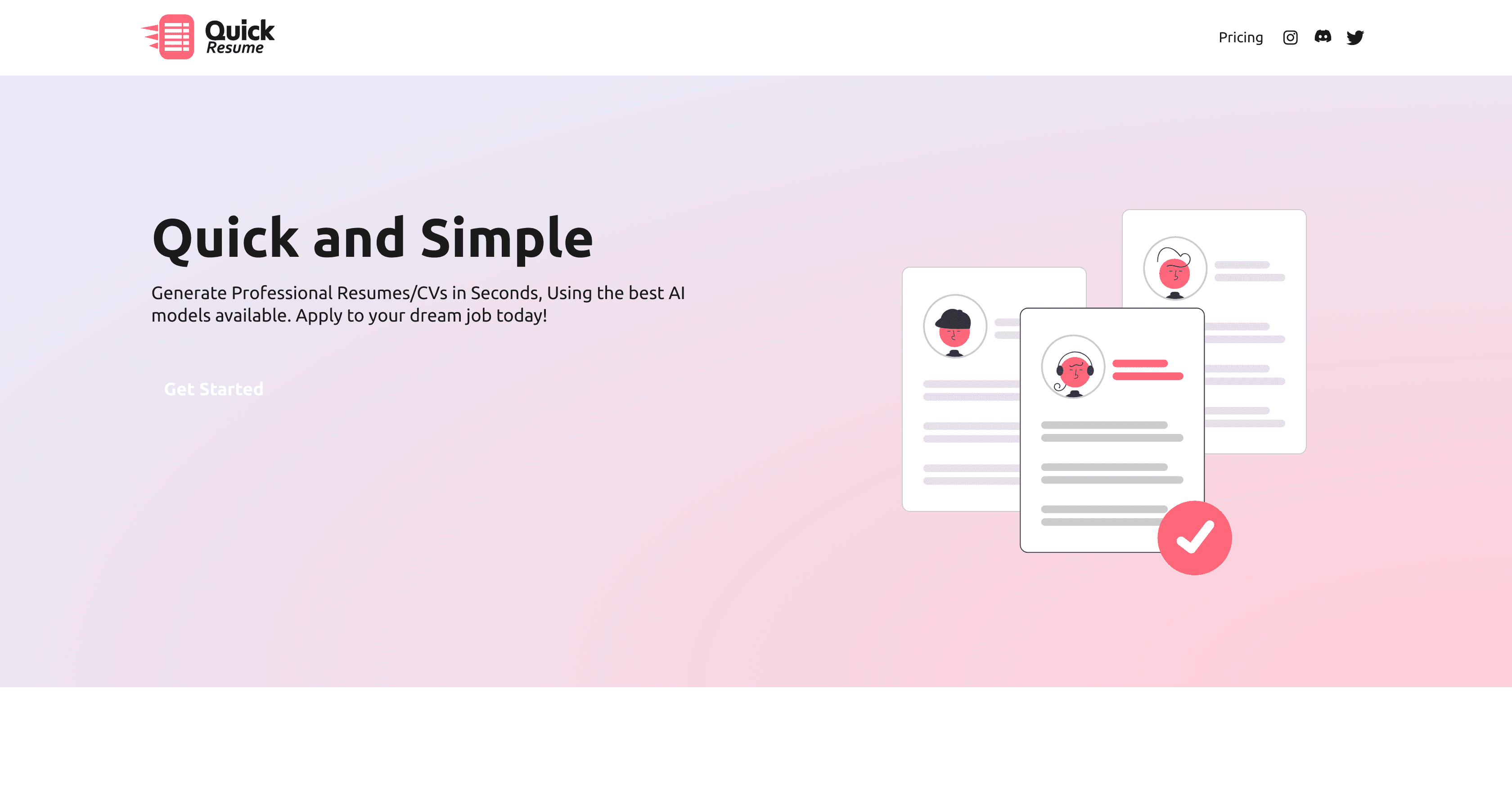 Quick Resume screenshot