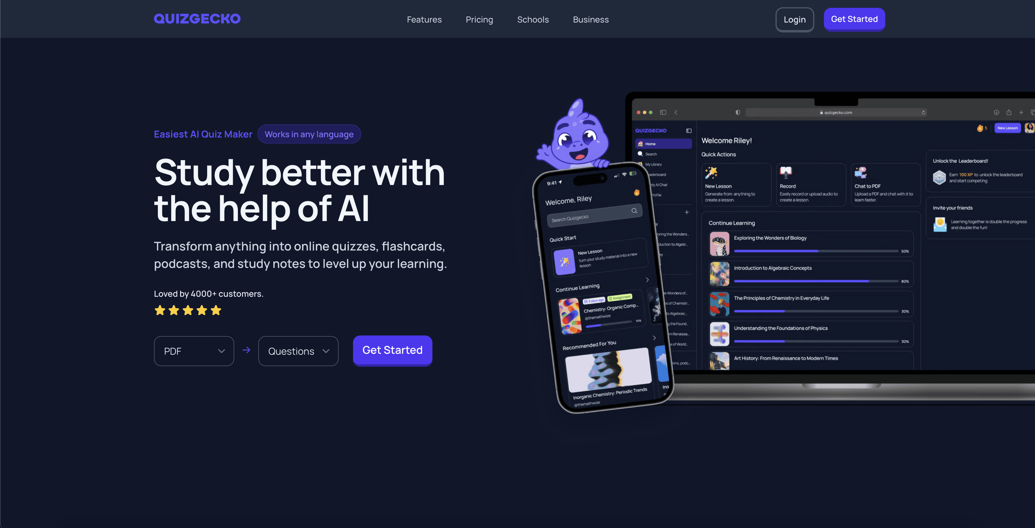 Quizgecko screenshot