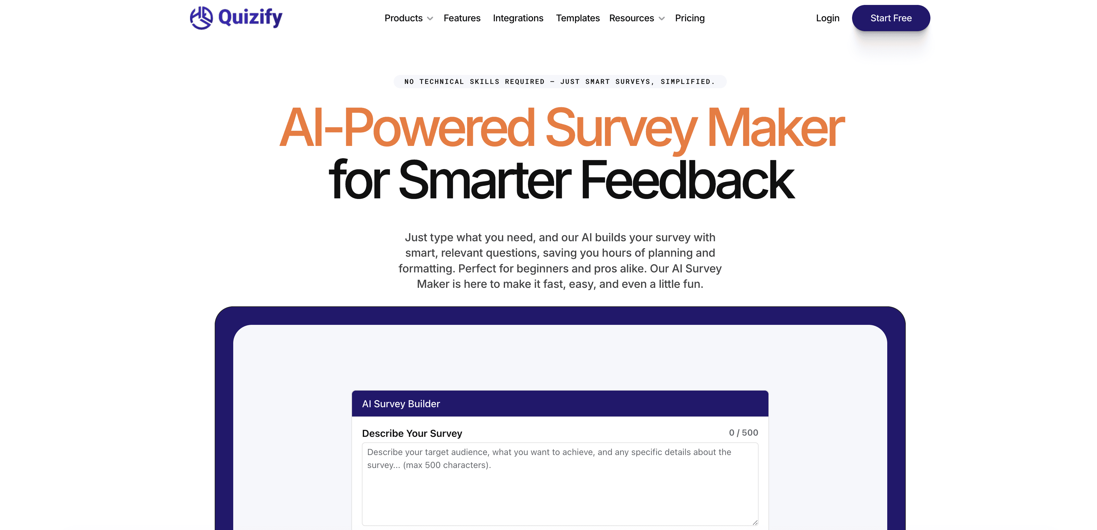 Quizify AI Survey Maker screenshot
